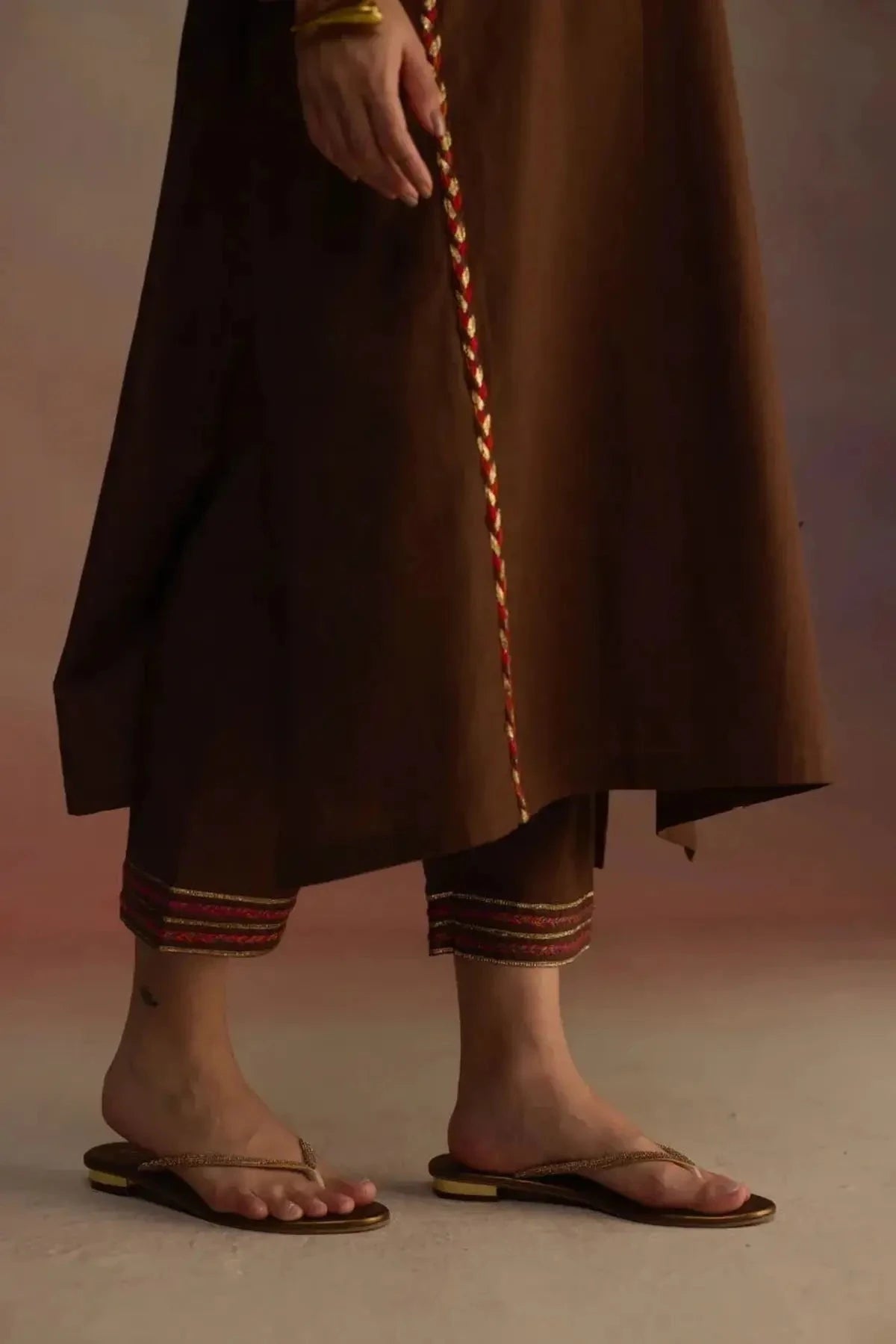 Amber Brown Kurta Set - Pallodstore