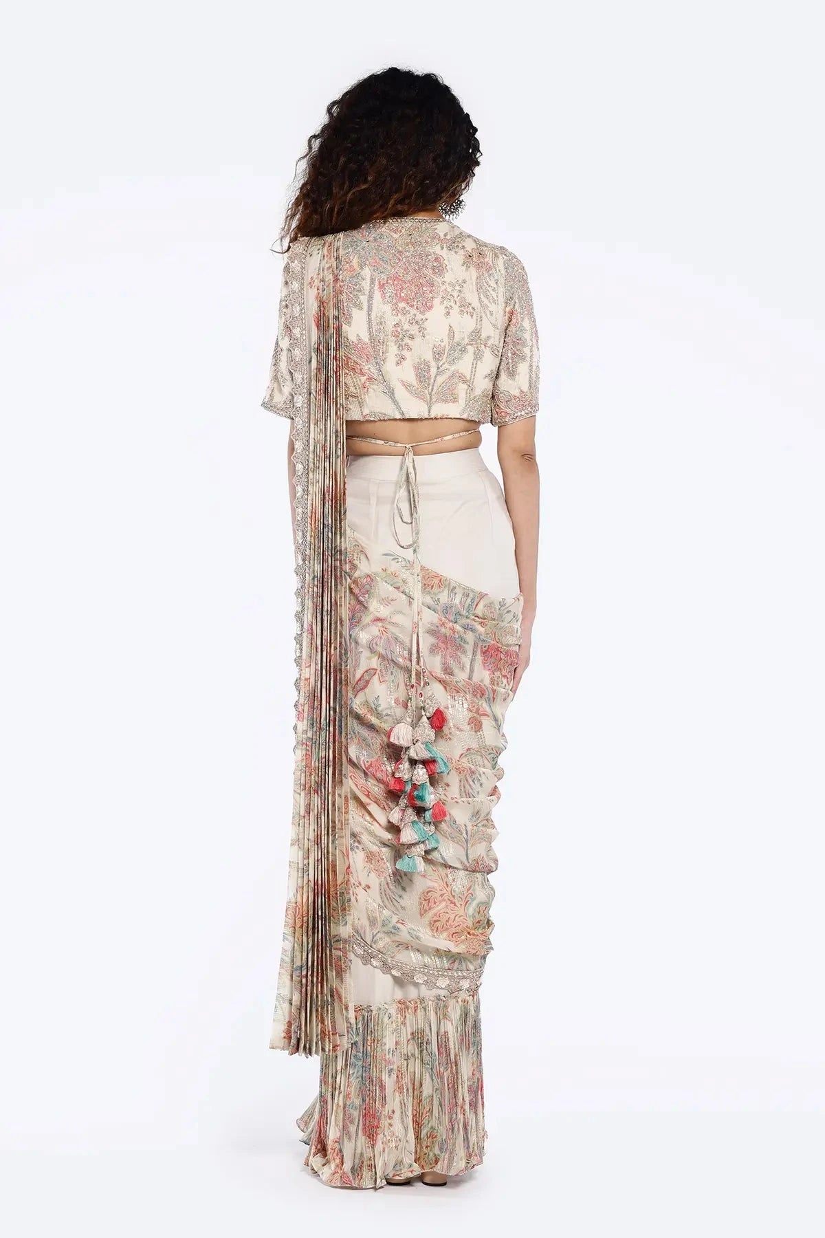 Aphrodite Organza Drape Saree - Pallodstore