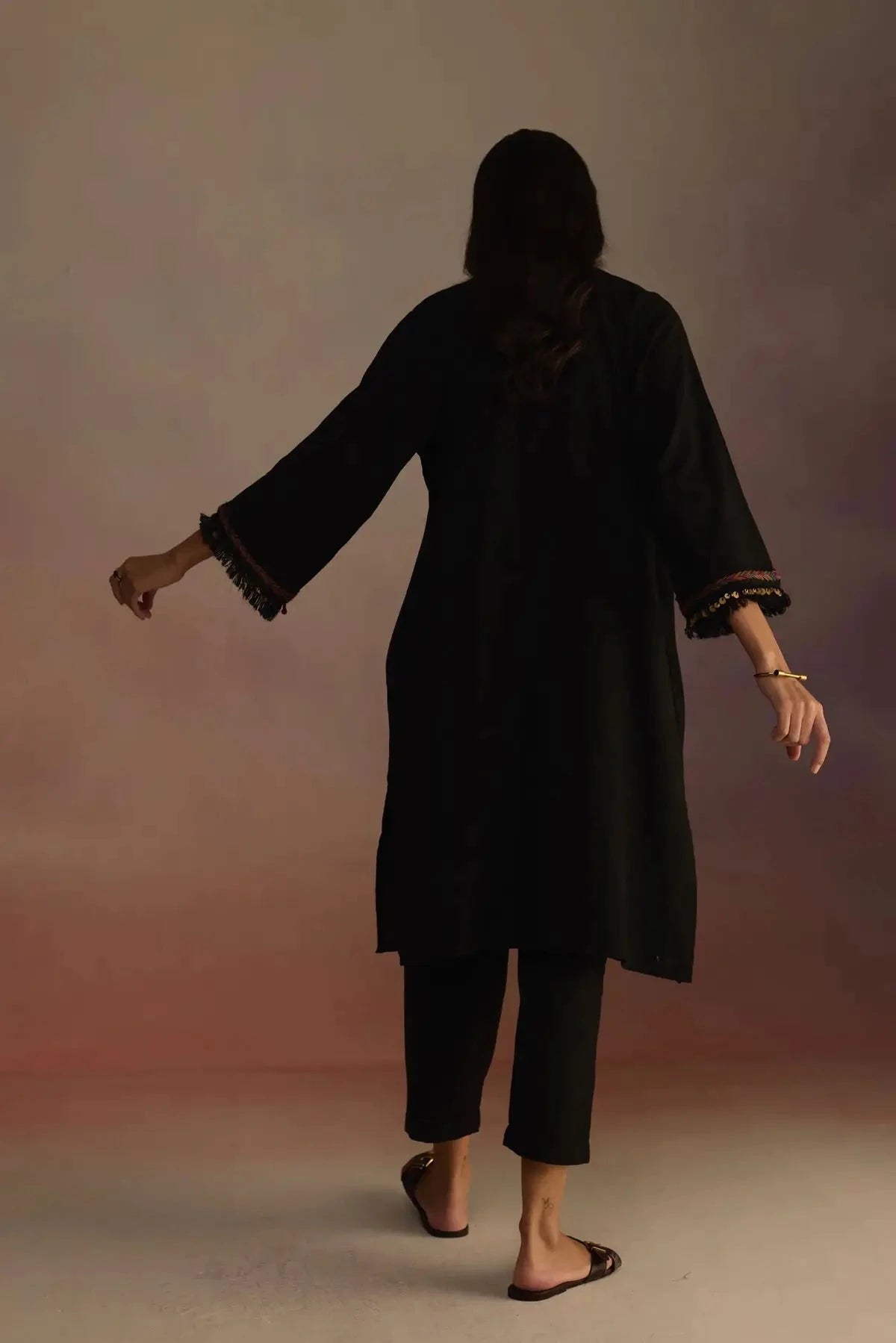 Black Neroli Kurta Set - Pallodstore