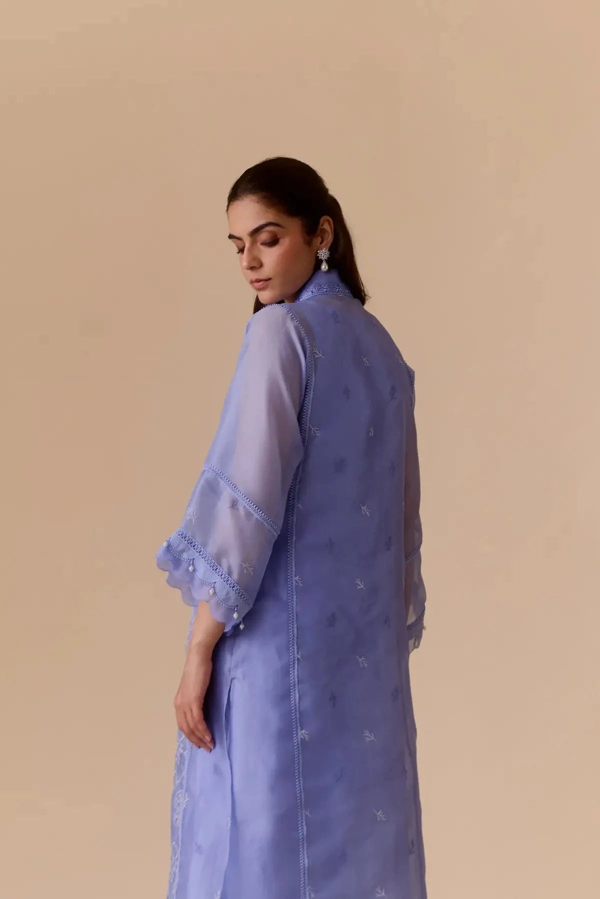 Blue Ambreen Kurta Set - Pallodstore