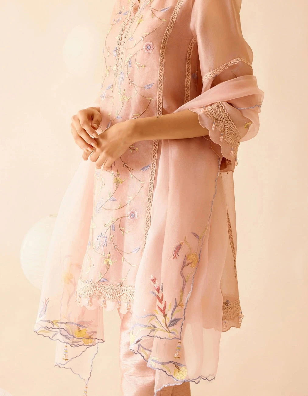 Bunka Farida Pink Kurta Set - Pallodstore