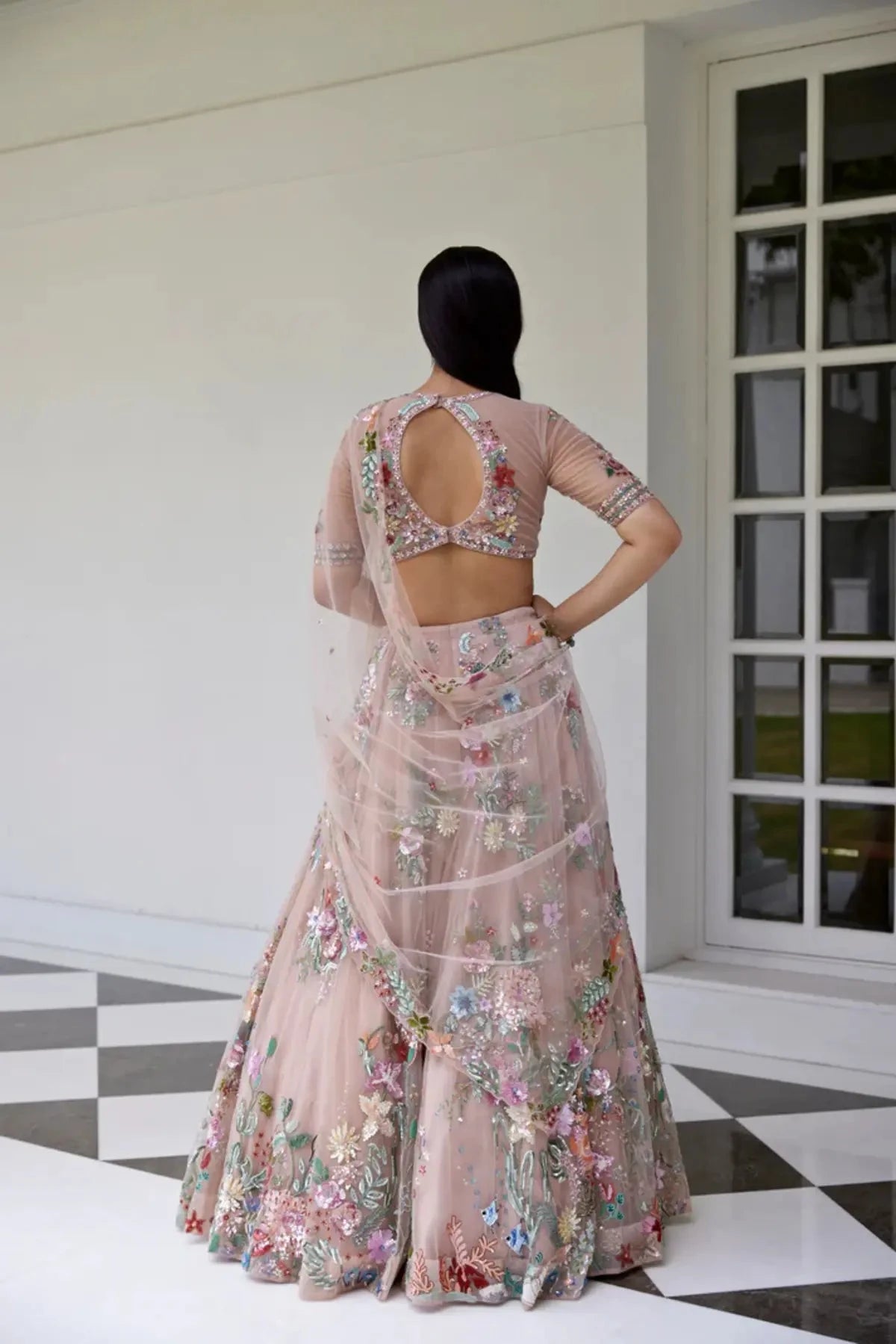 Dusty Pink Lehenga - Pallodstore