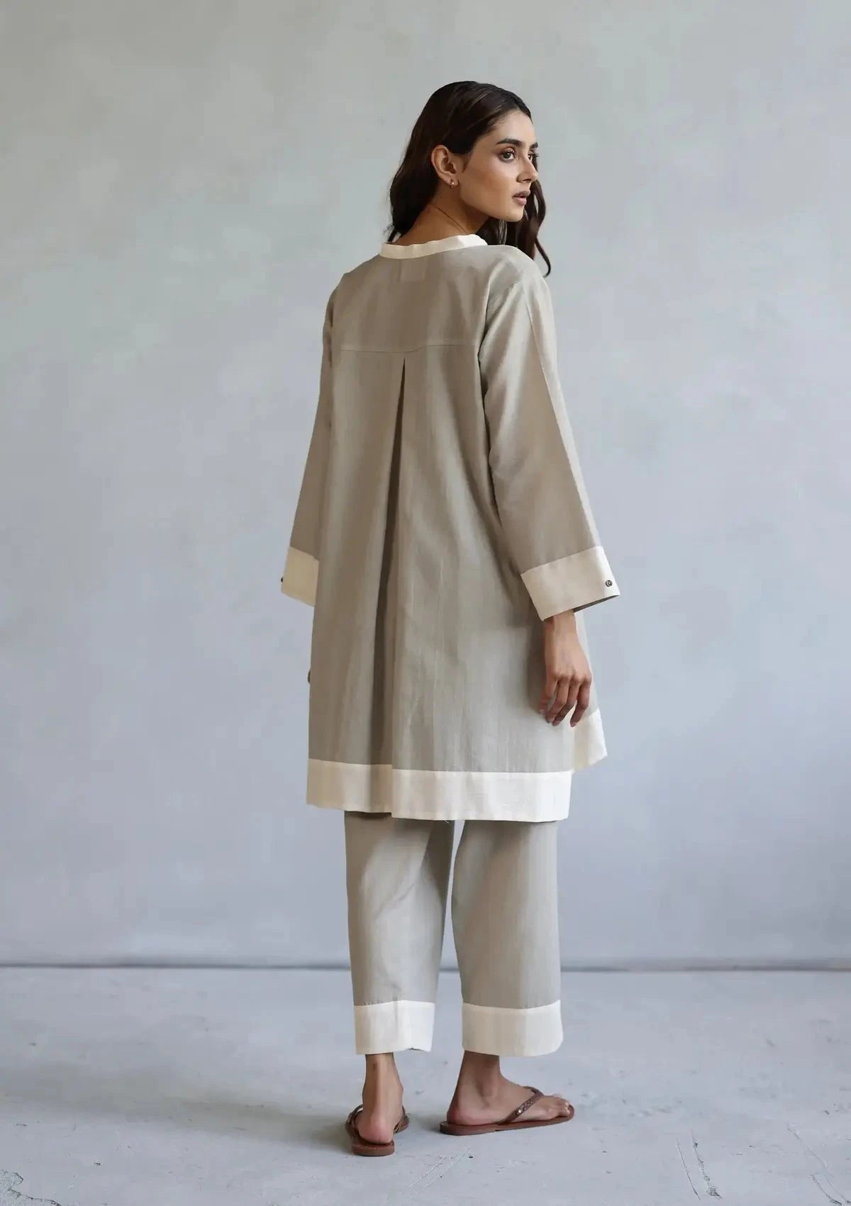 Lilian Beige Kaftan Set - Pallodstore