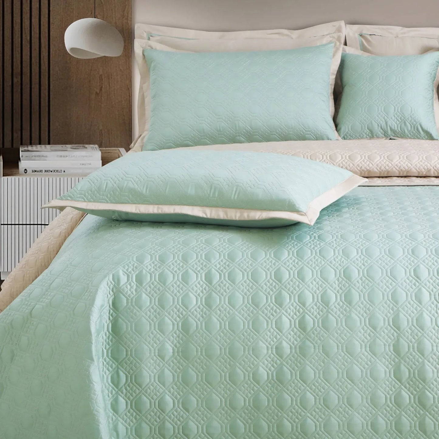 Mint Green & Beige