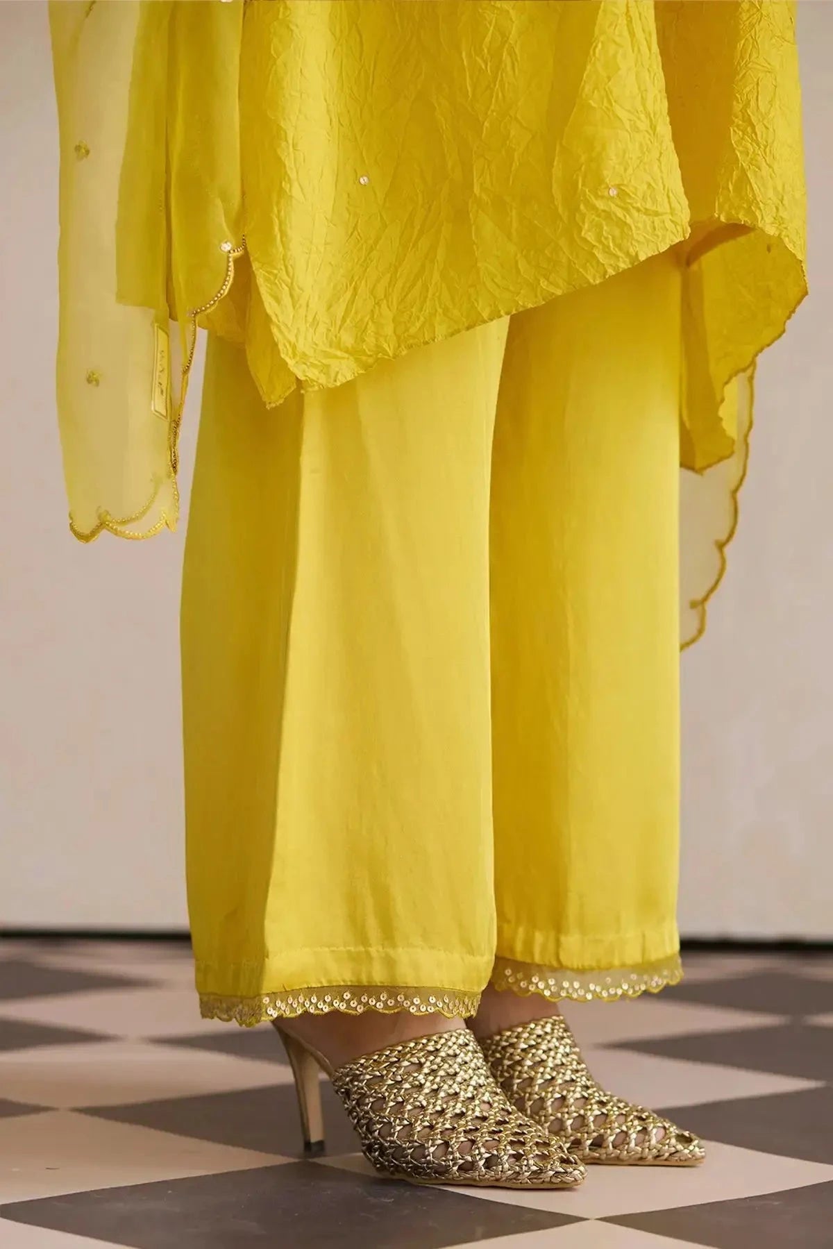 Mango Embroidered Kurta Set - Pallodstore