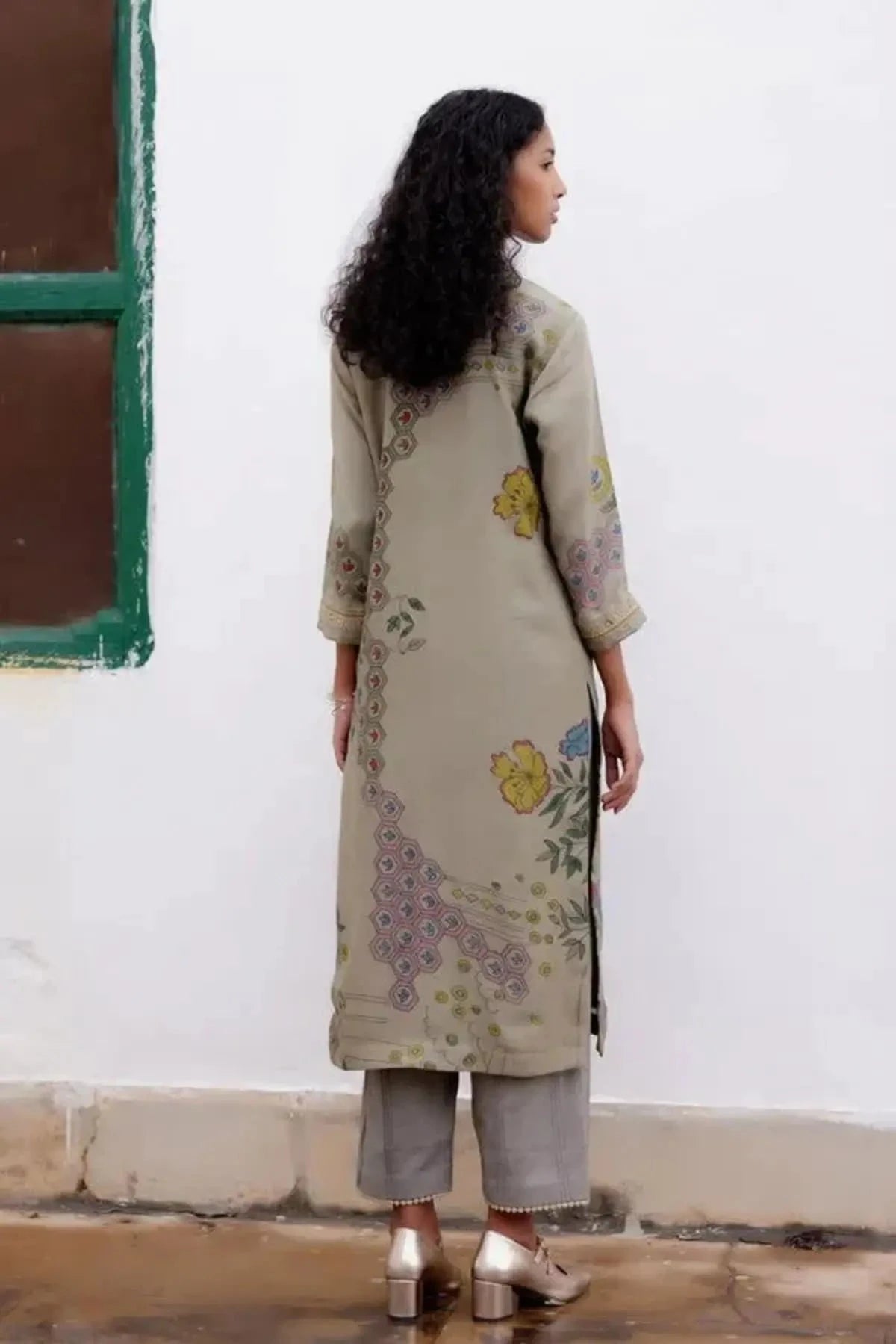 Mosaiq Kalamkari Kurta Set - Pallodstore