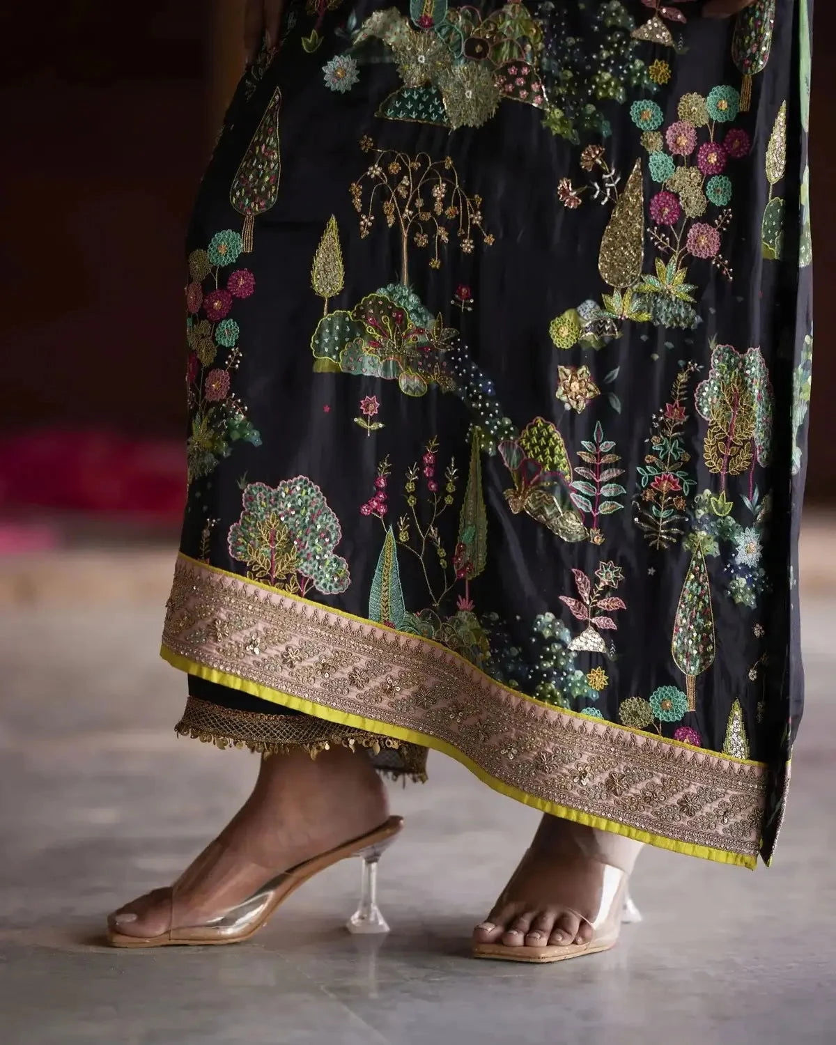 Nadira Black Kurta Set - Pallodstore
