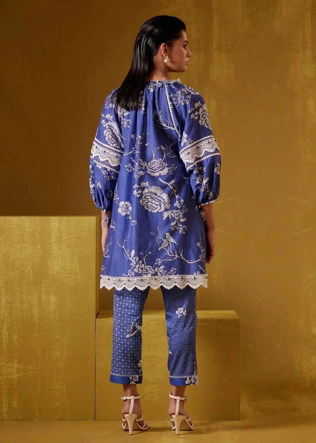 Nysa - Blue Print Co-Ord Set - Pallodstore