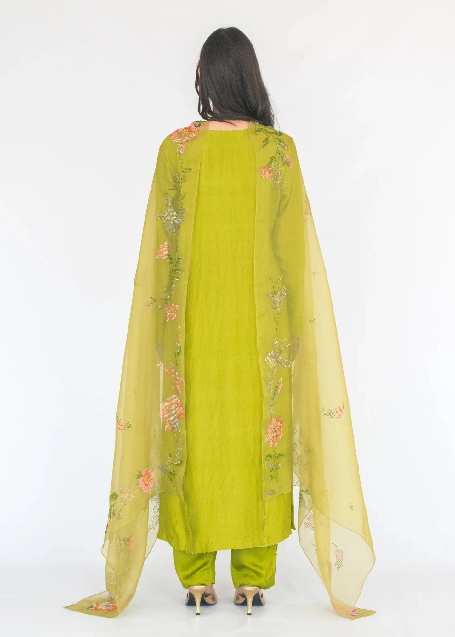 Parrot Green Tarini Kurta Set - Pallodstore
