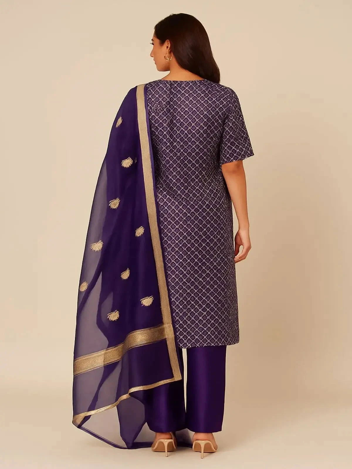 Purple Straight Line Suit - Pallodstore