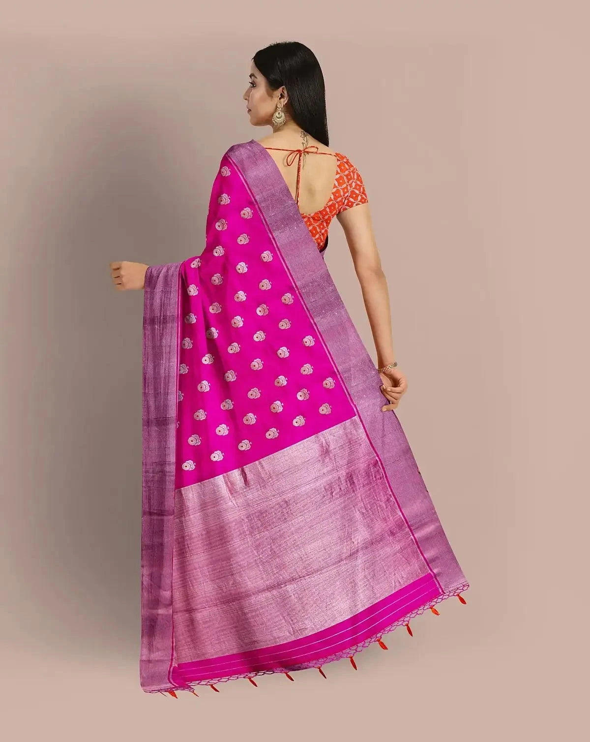 Rani Pink Banarasi Silk Saree - Pallodstore