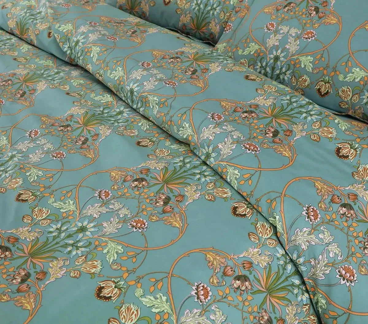 Sion Printed Forest Green 500TC Egyptian Cotton Bedding Set - Pallodstore