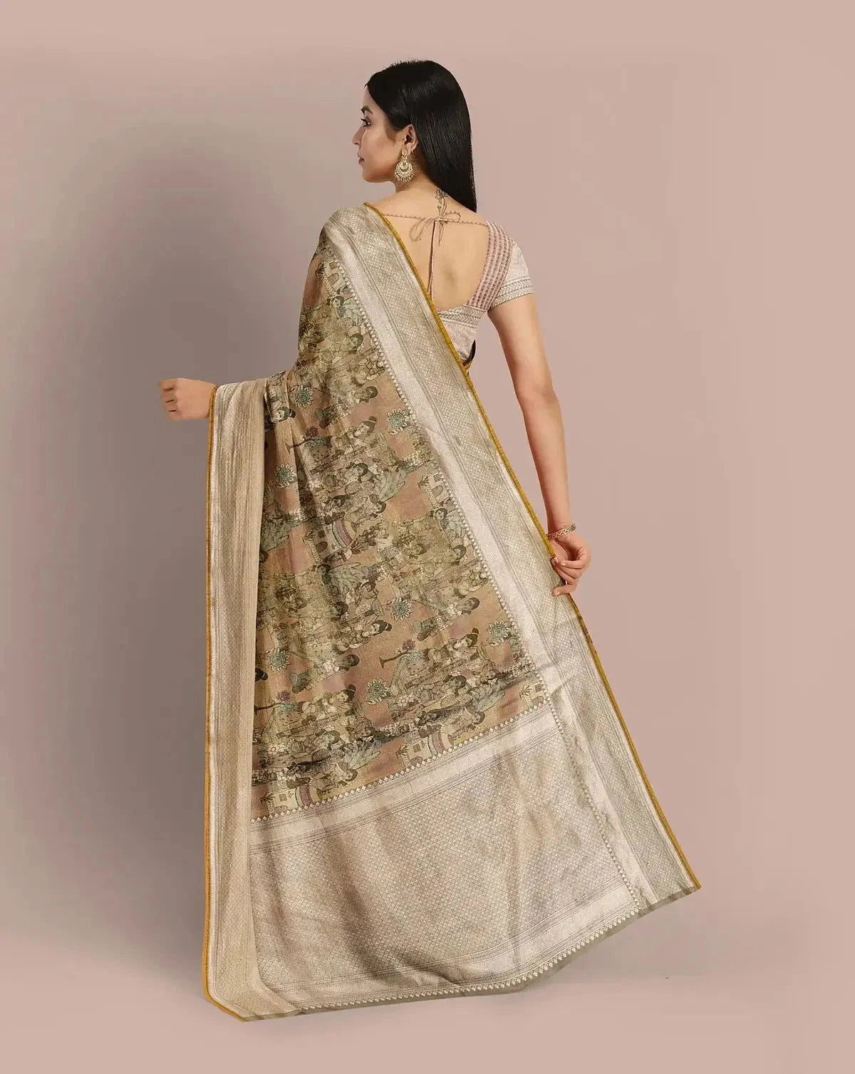 Soft Fern Banarasi Silk Saree - Pallodstore