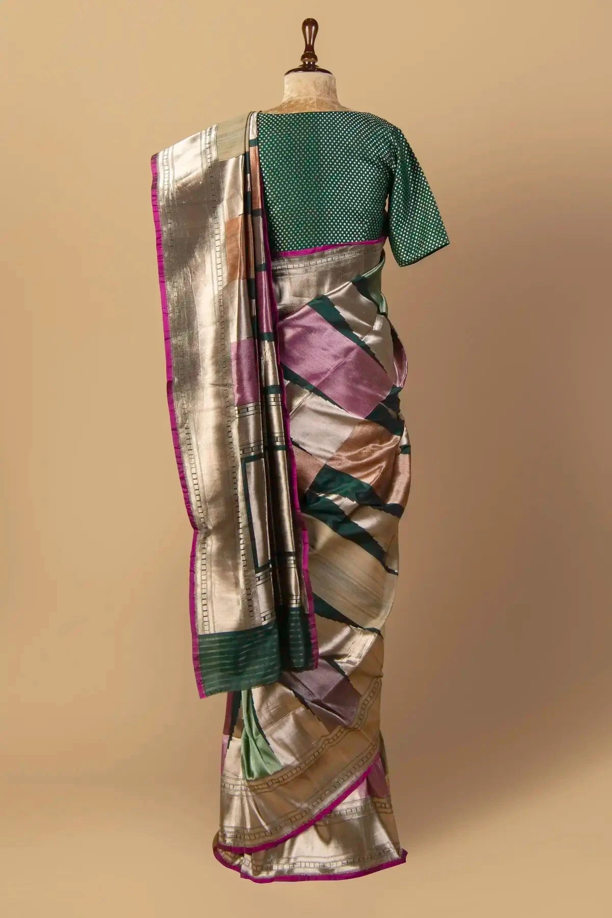 Temple Design Multicolor Banarasi Uppada Silk Saree - Pallodstore