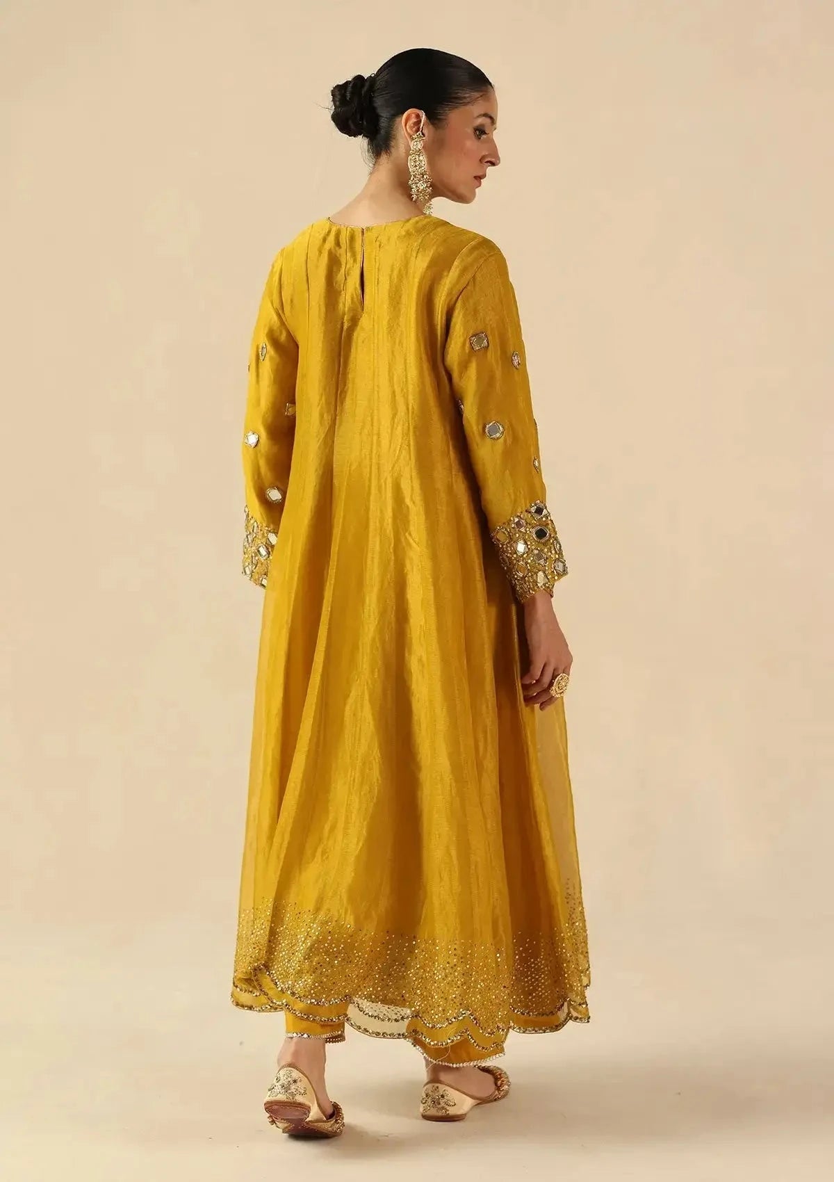 Yellow Afsana Kalidar - Pallodstore