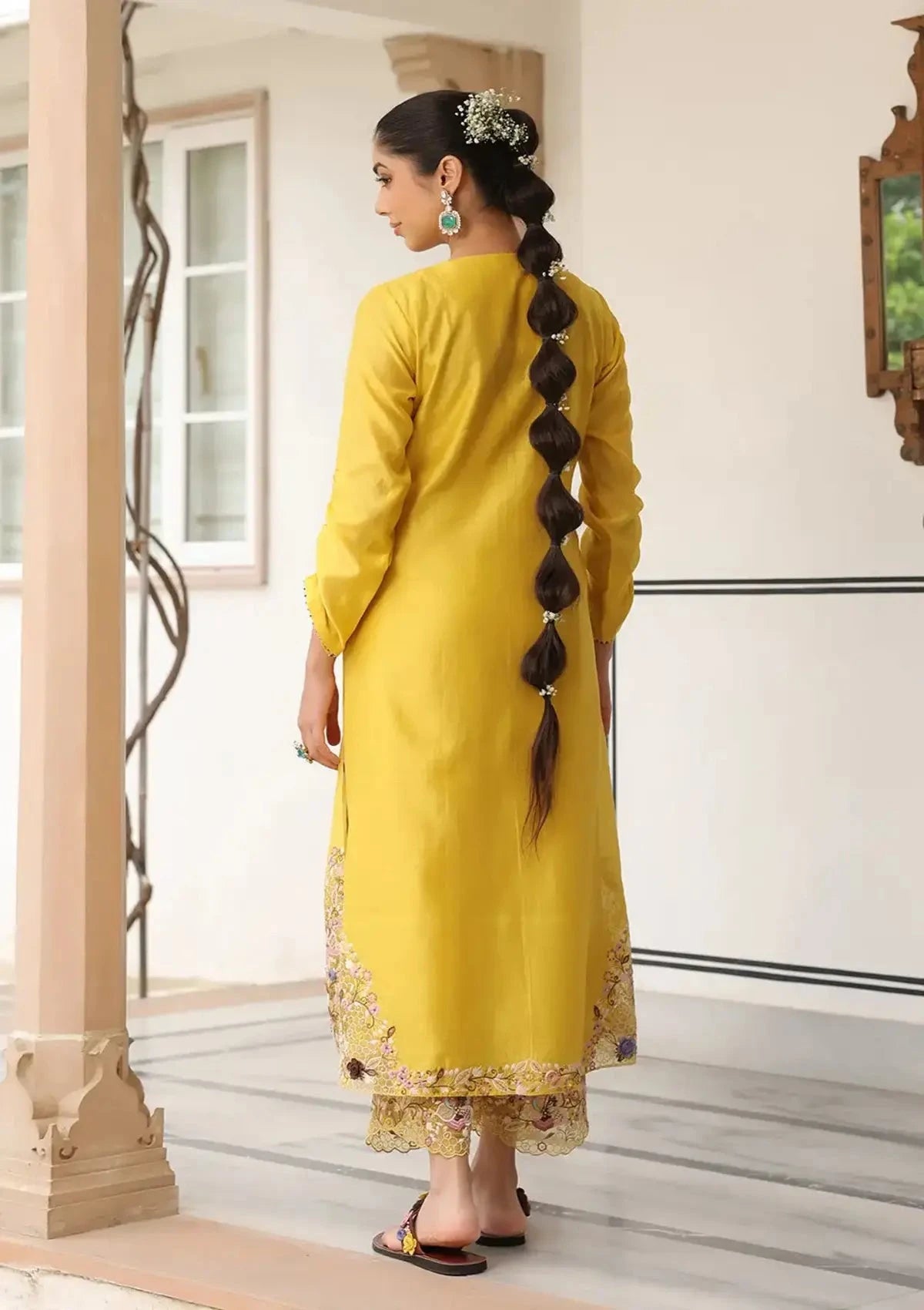Yellow Gulzar Farshi Kurta Set - Pallodstore
