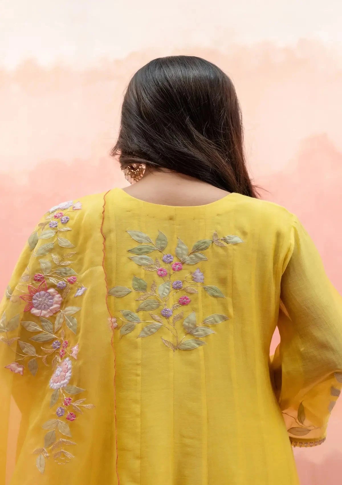 Yellow Pari Anarkali Set - Pallodstore