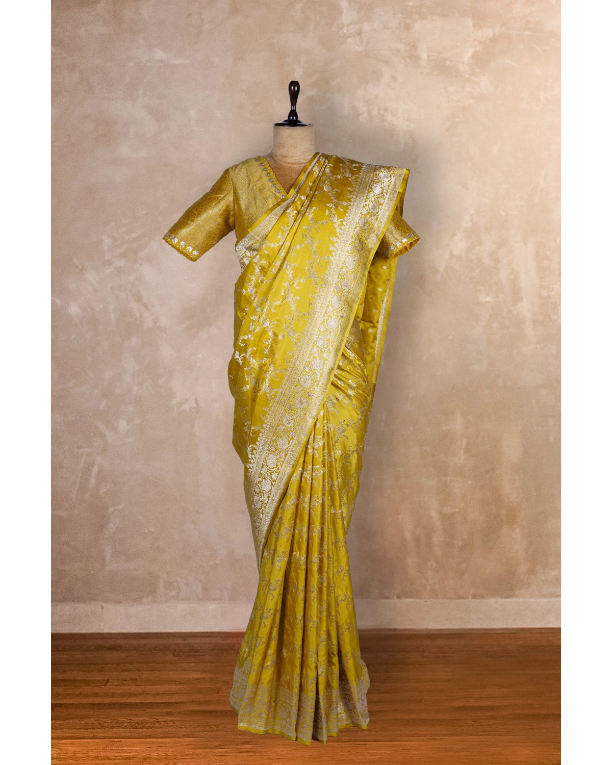 Banarasi Silk Yellow Saree