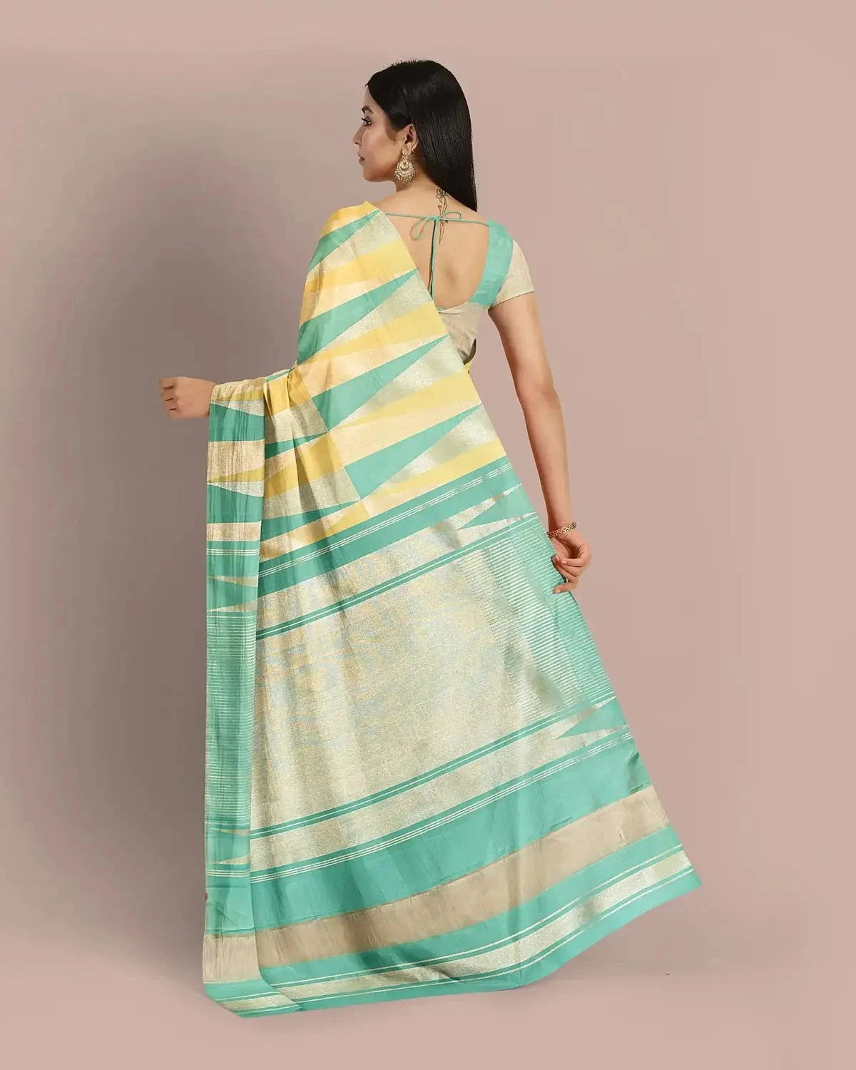 Abstract Kanjivaram Silk Saree - Pallodstore
