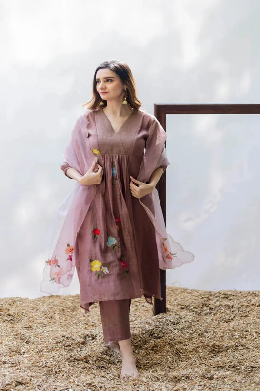 Almond Zooni Tunic Set - Pallodstore