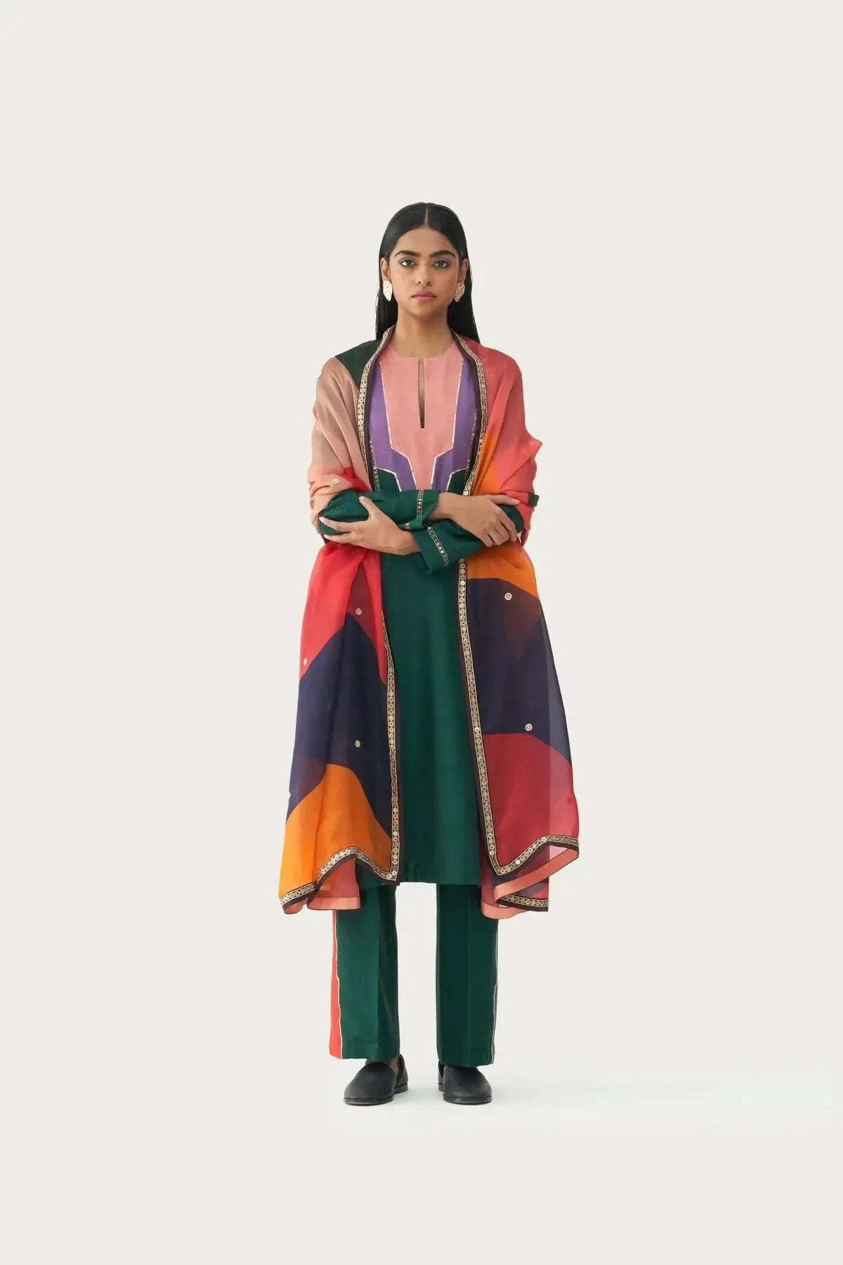 Amarah 2-piece Olive Kurta set - Pallodstore