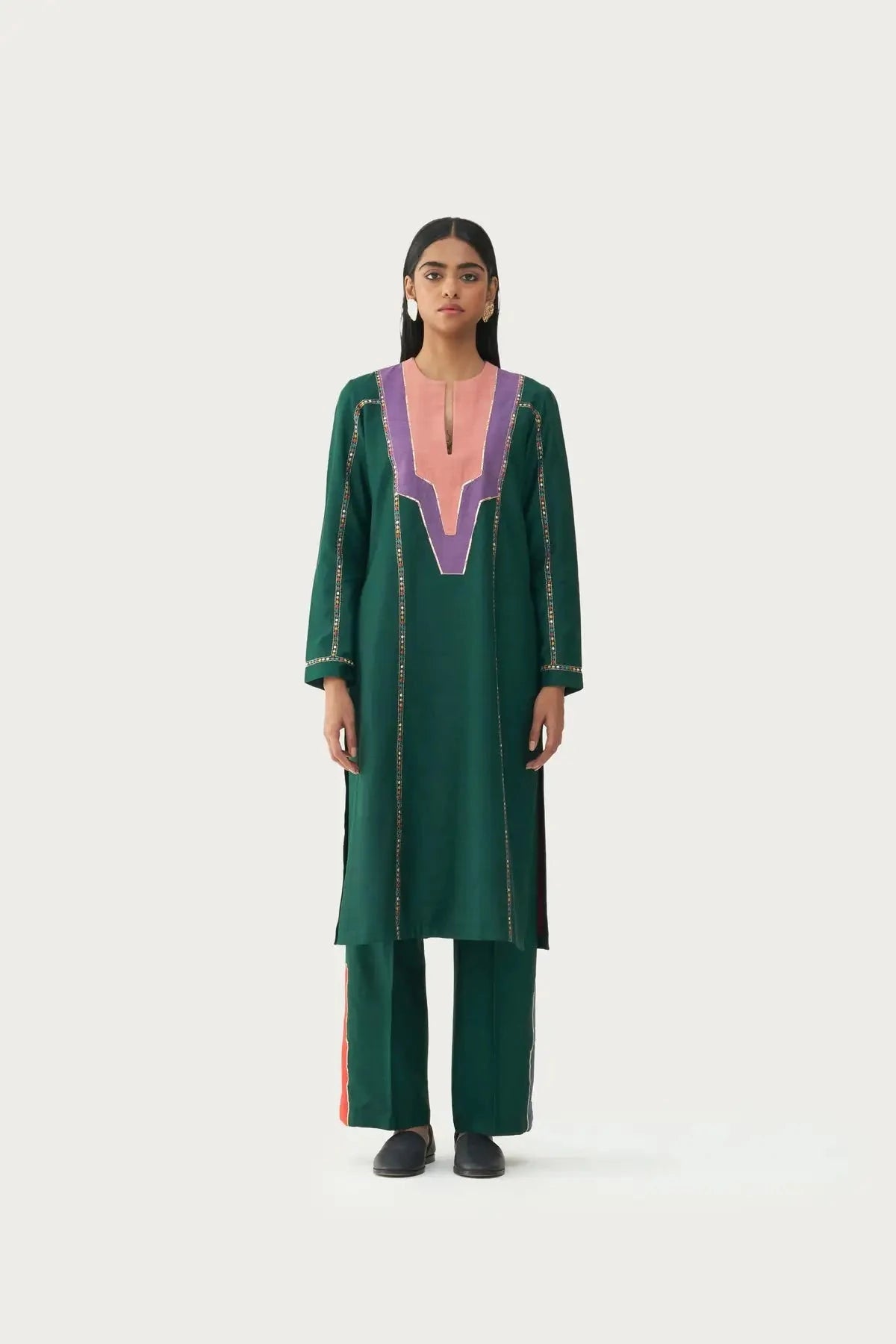 Amarah 2-piece Olive Kurta set - Pallodstore