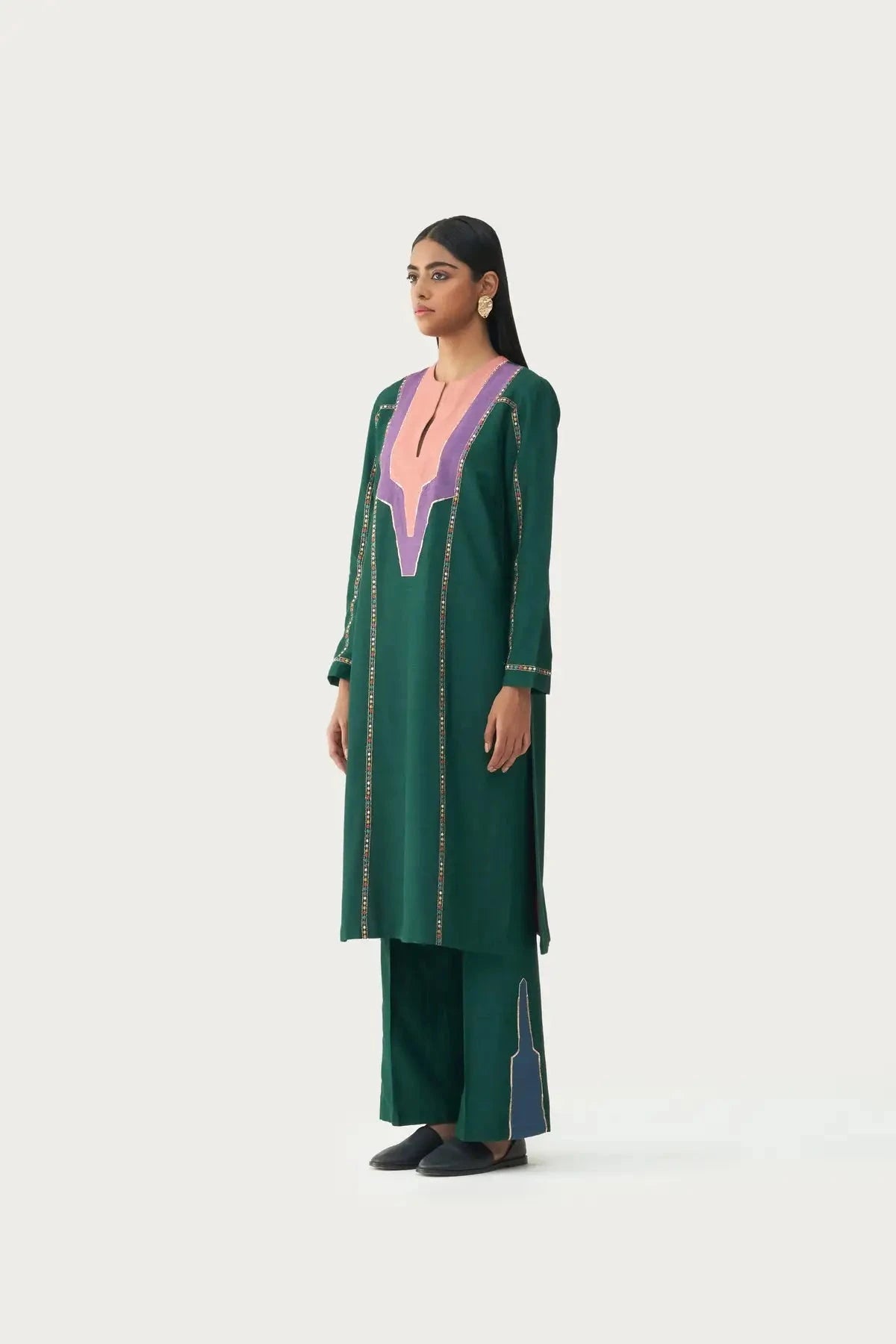 Amarah 2-piece Olive Kurta set - Pallodstore
