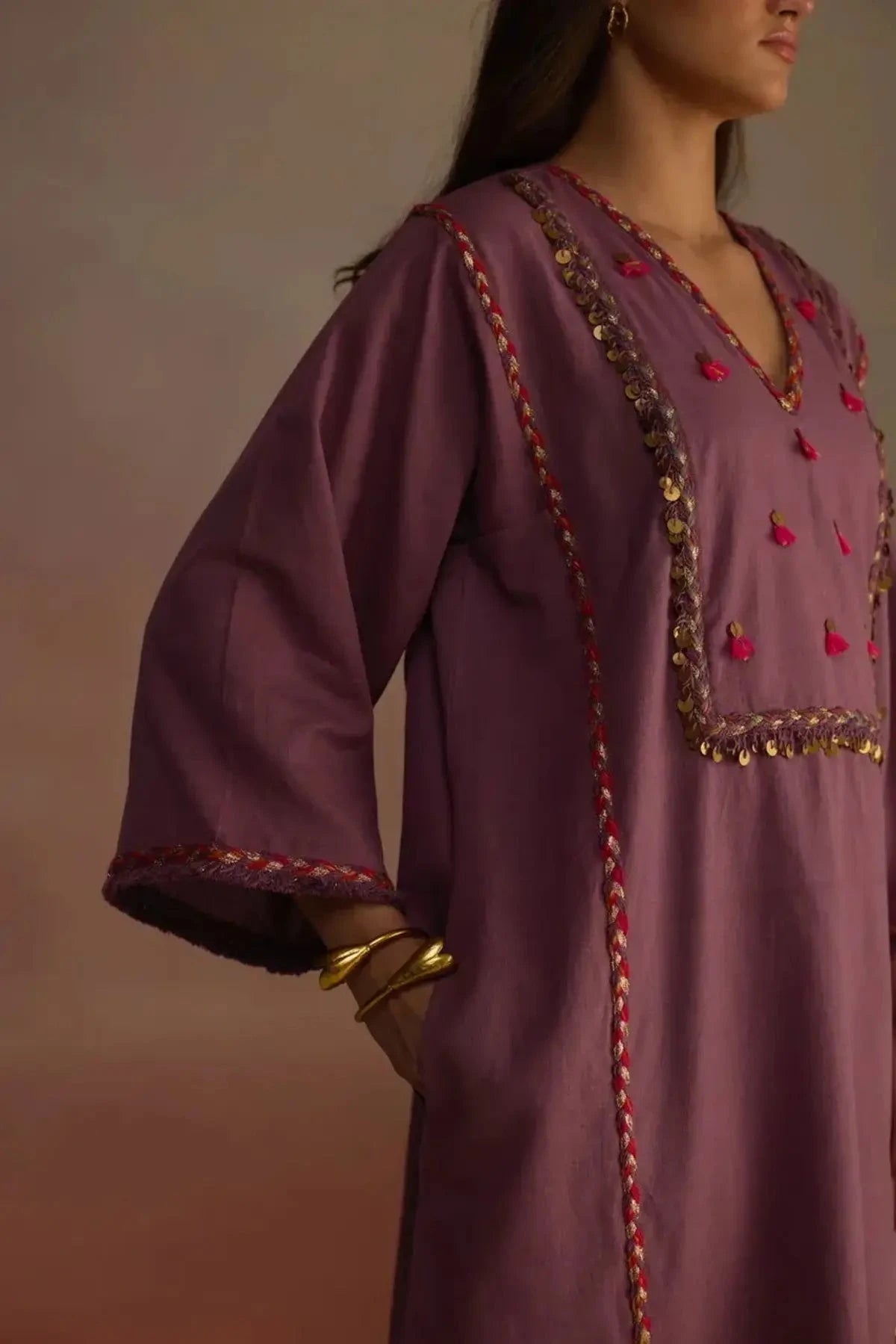Amber Purple Kurta Set - Pallodstore
