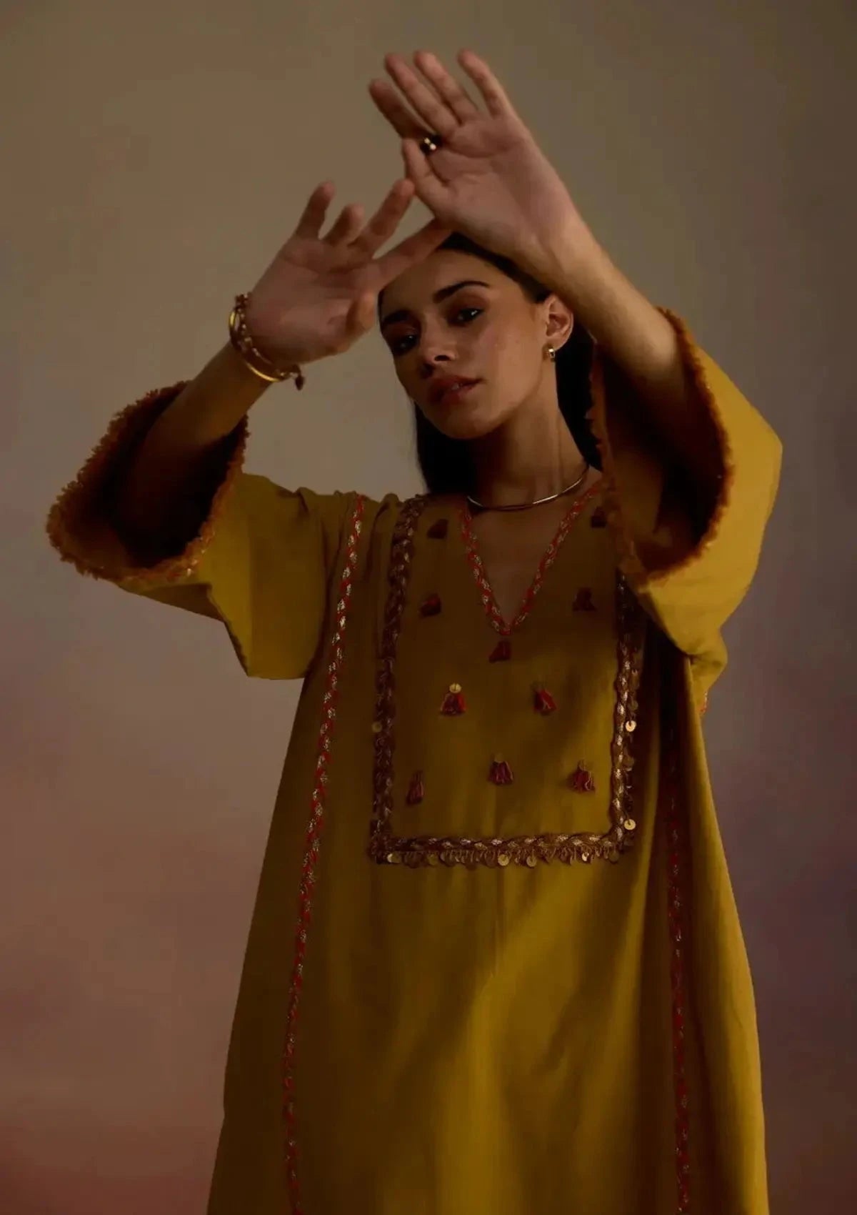Amber Yellow Kurta Set - Pallodstore