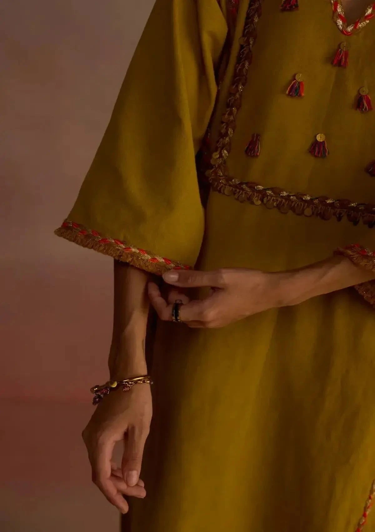 Amber Yellow Kurta Set - Pallodstore