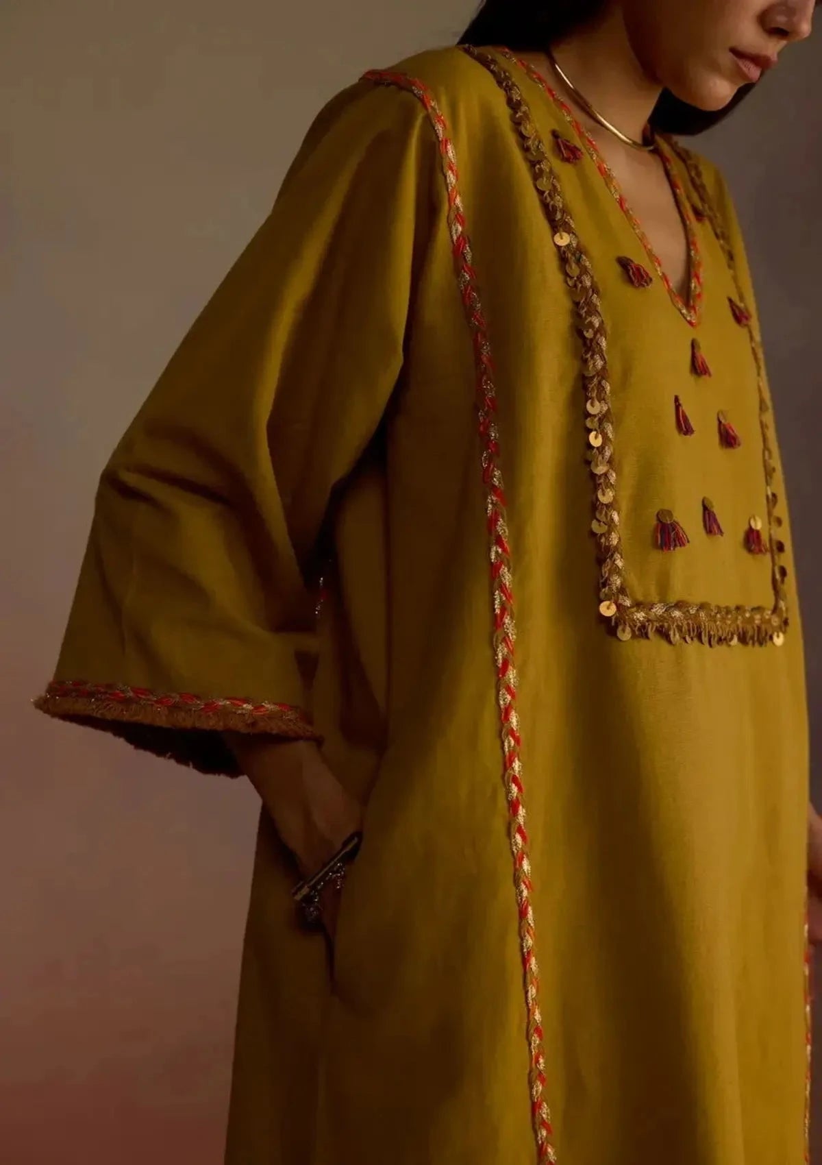 Amber Yellow Kurta Set - Pallodstore