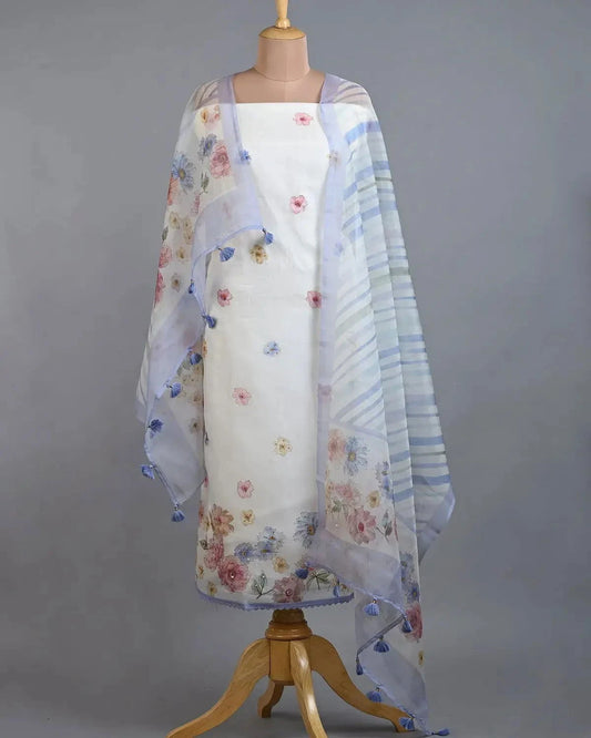 Applique Multi-Colour Organza Set - Pallodstore