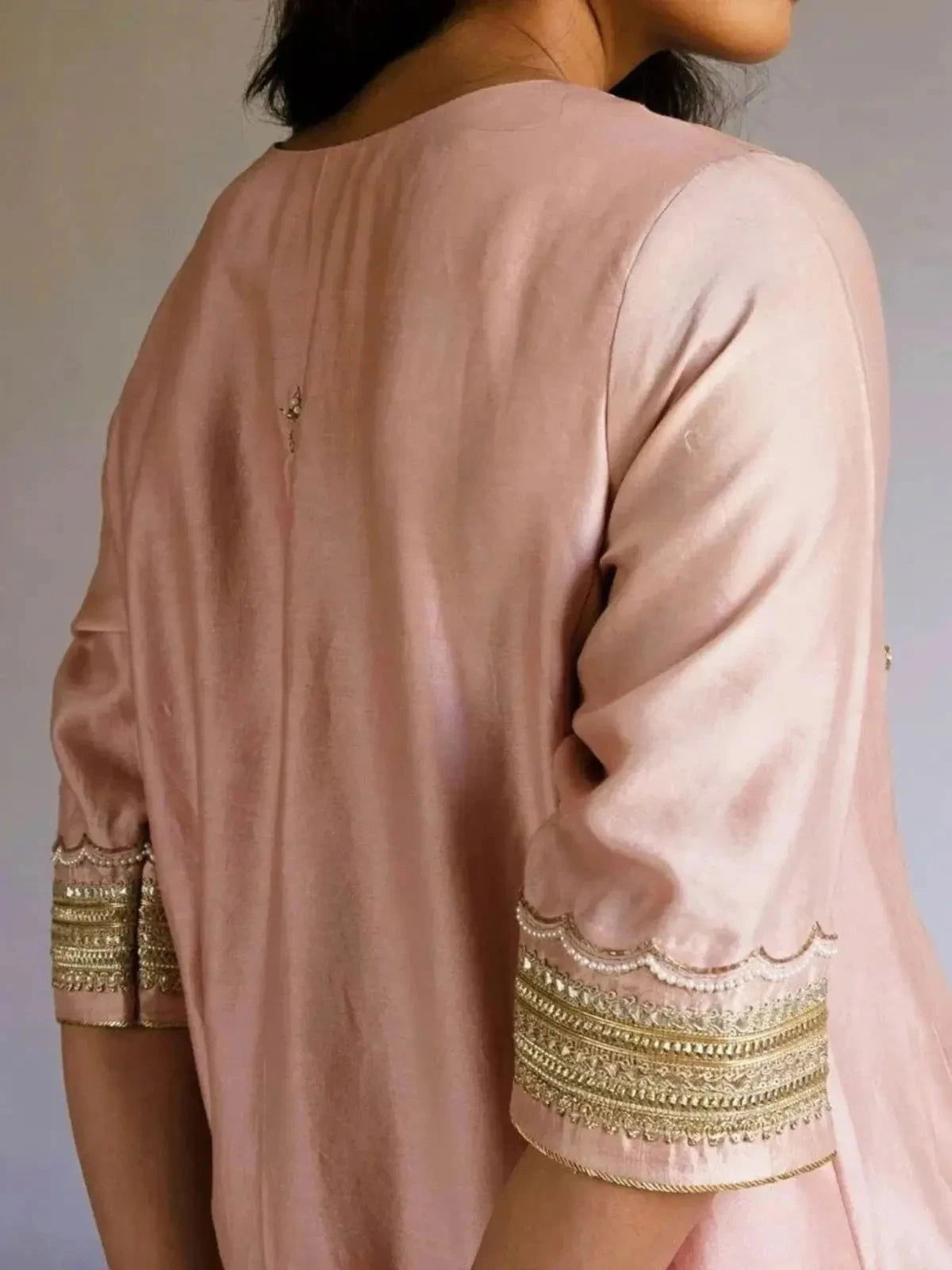 Ash Pink Tannu Kurta with Pants - Pallodstore