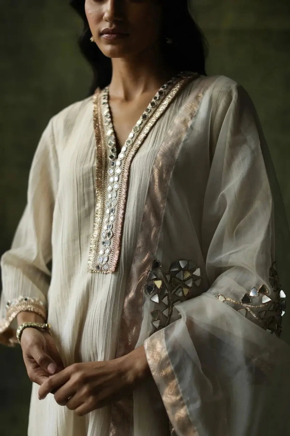 Bahaar Ivory Kurta Set - Pallodstore