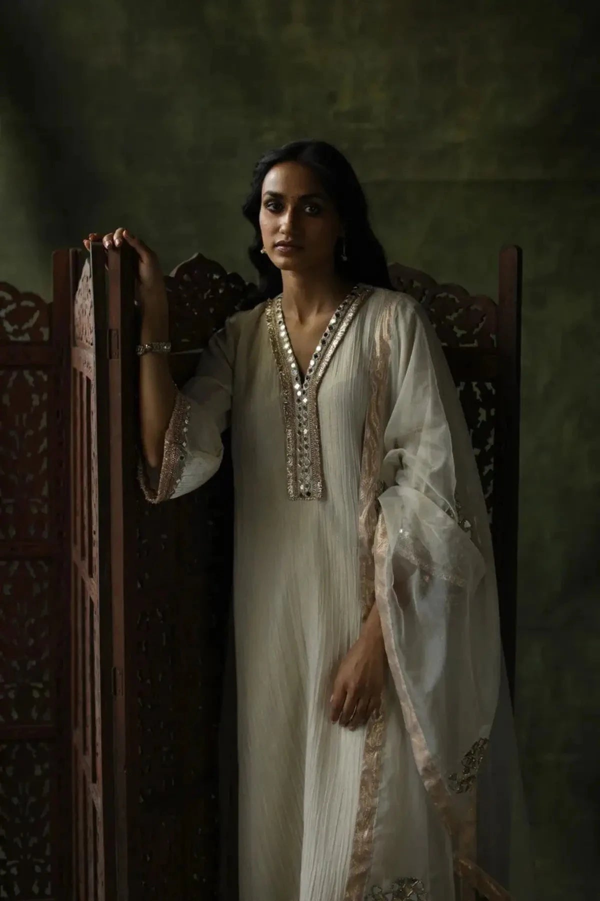 Bahaar Ivory Kurta Set - Pallodstore