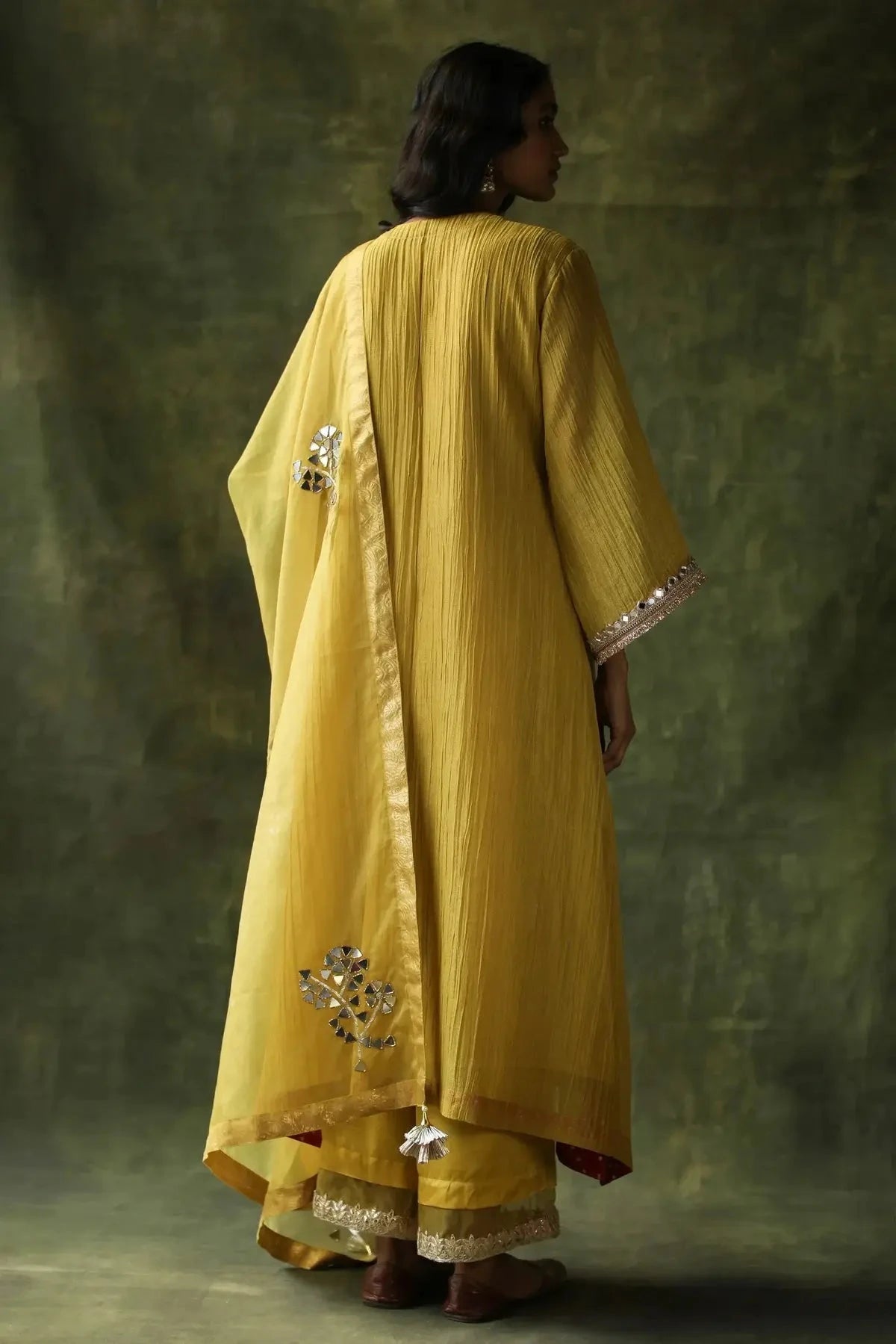 Bahaar Mustard Kurta Set - Pallodstore