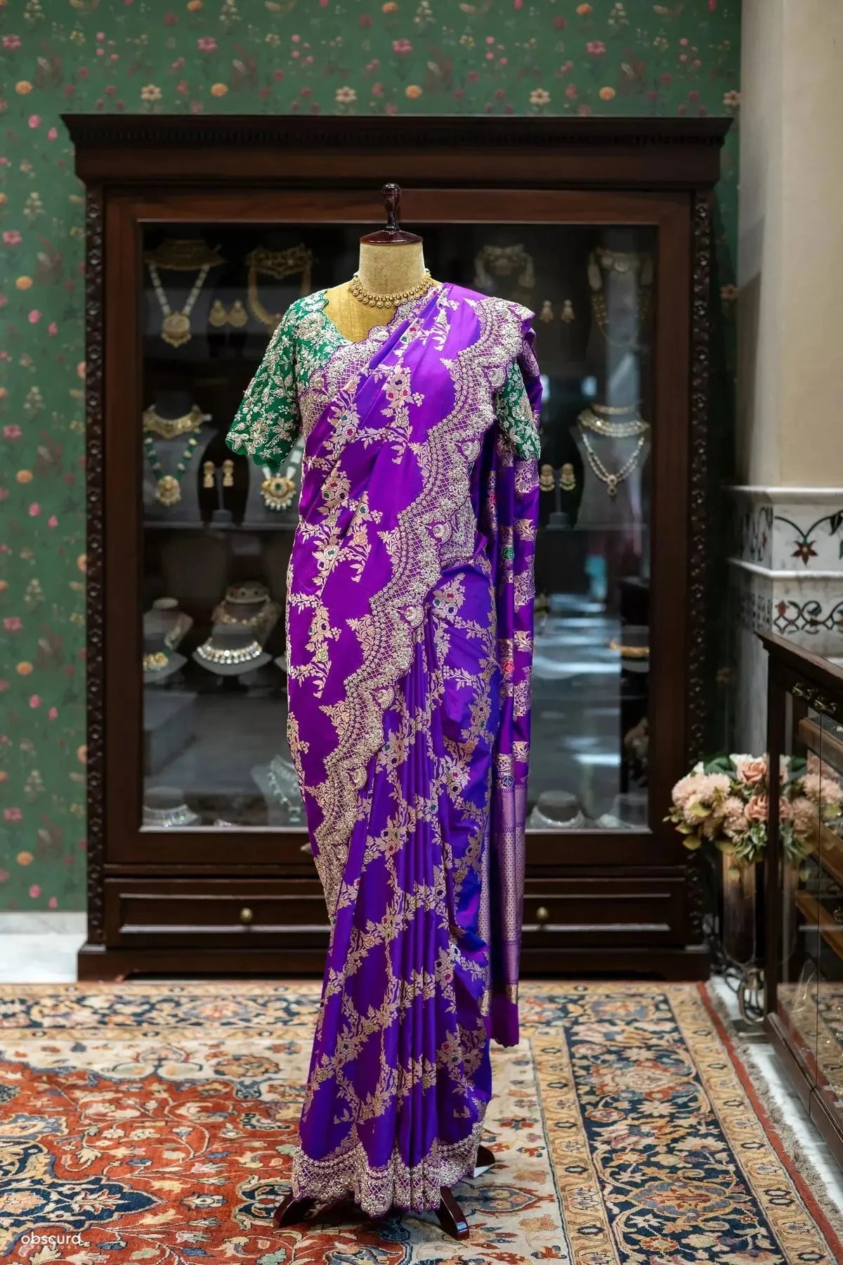 Banarasi Silk Meenakari Zari Weaving Saree - Pallodstore