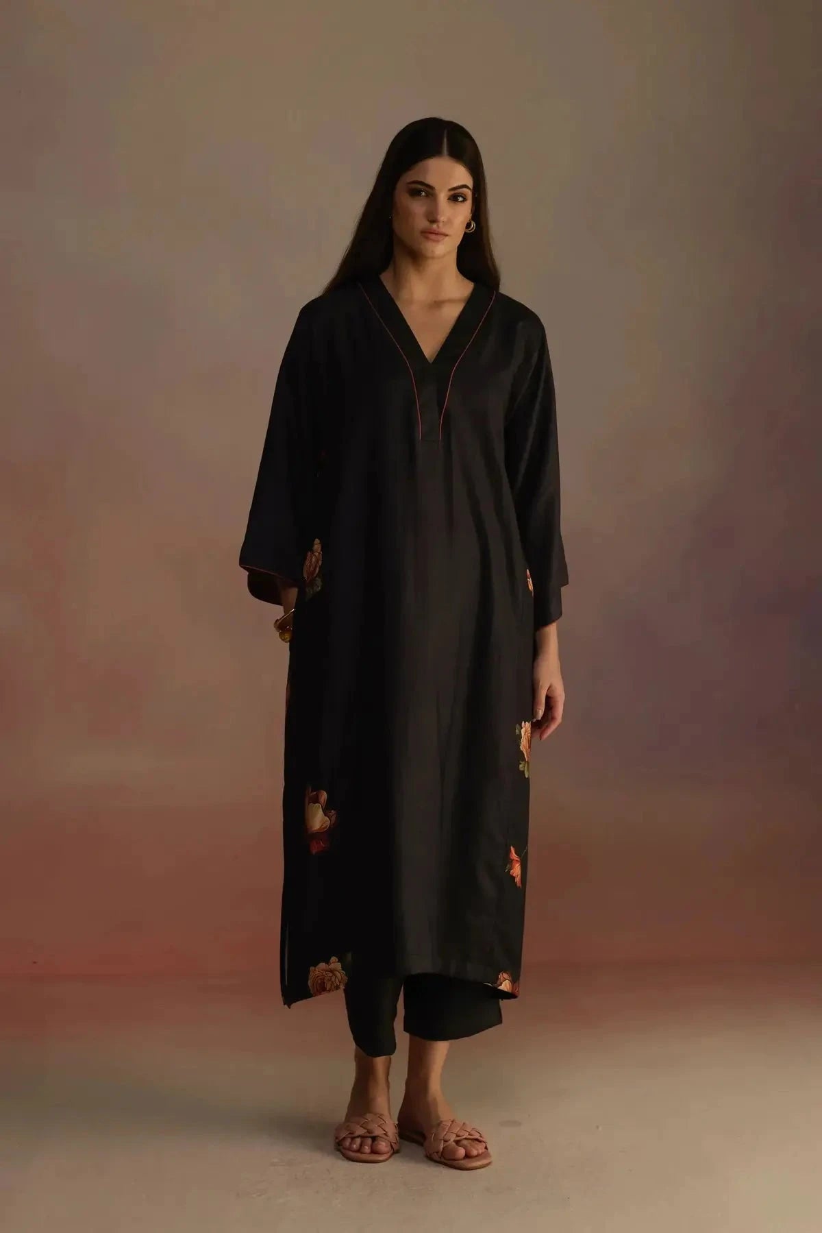 Bergamot Charcoal Kurta Set - Pallodstore