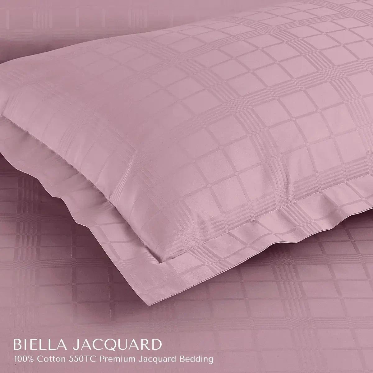 Biella Jacquard Blush Pink King Size Bedsheet Set - Pallodstore