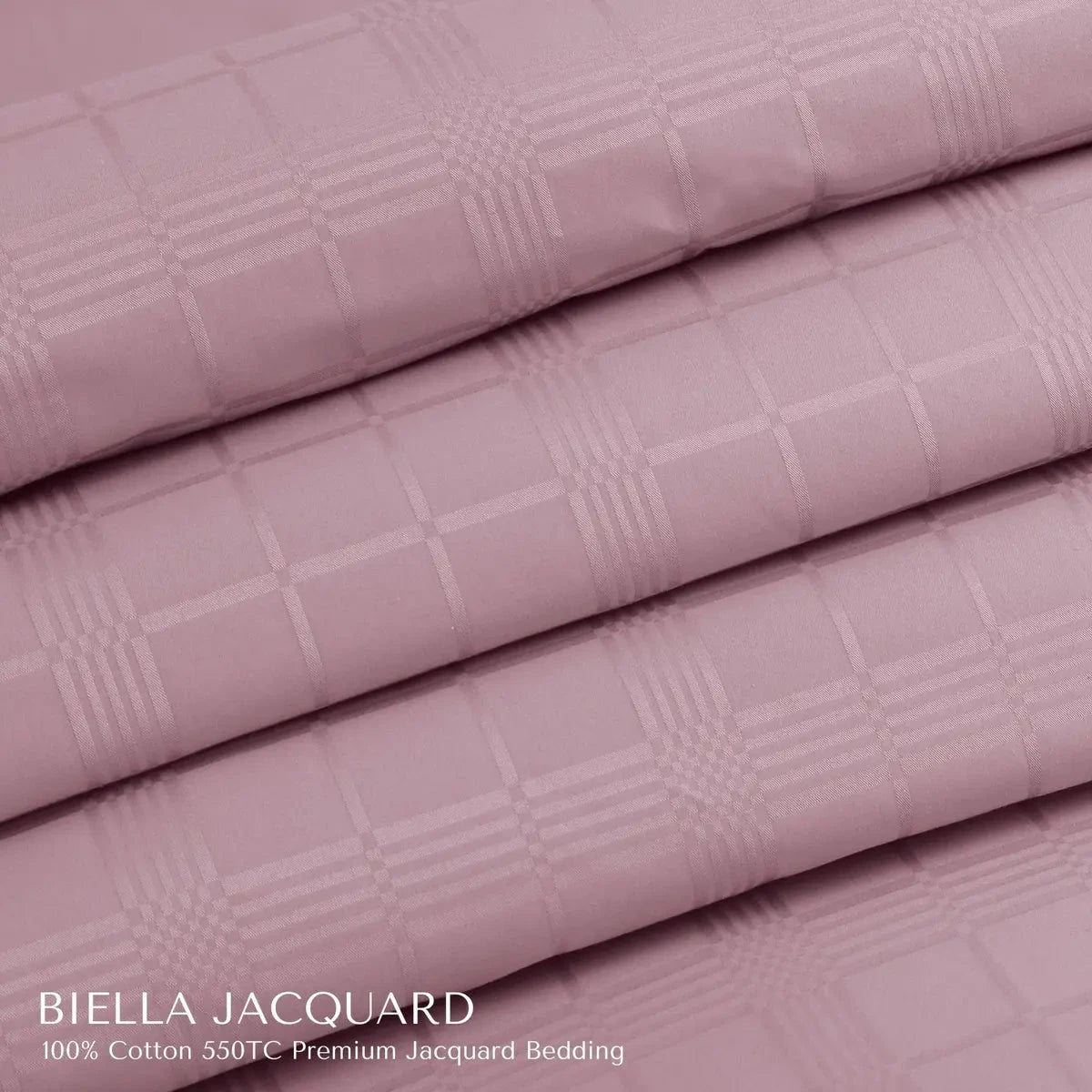 Biella Jacquard Blush Pink King Size Bedsheet Set - Pallodstore