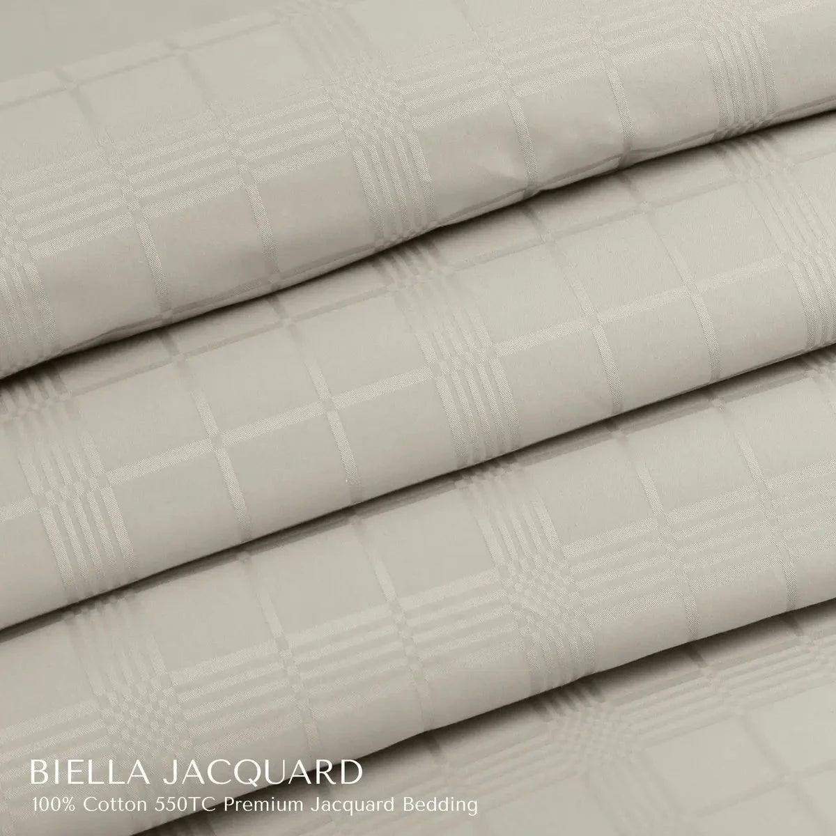 Biella Jacquard Olive Beige King Size Bedsheet Set - Pallodstore
