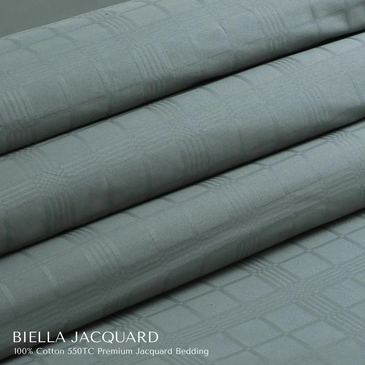 Biella Jacquard Olive Green King Size Bedsheet Set - Pallodstore