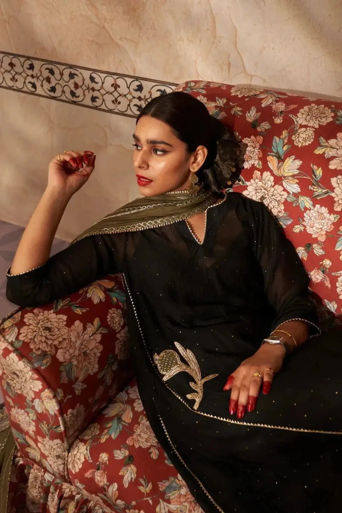Black Anar Kurta Set - Pallodstore