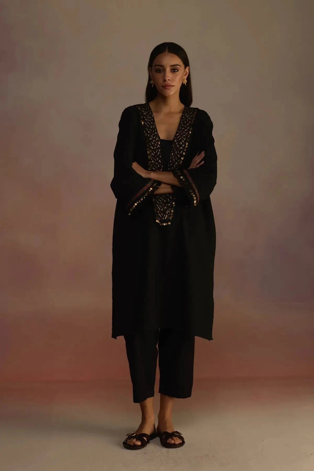 Black Neroli Kurta Set - Pallodstore