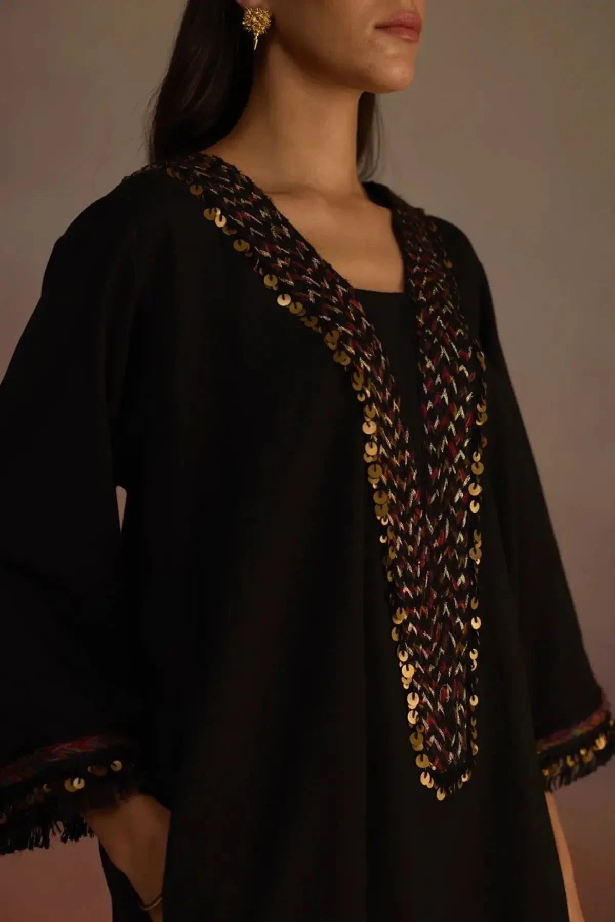 Black Neroli Kurta Set - Pallodstore