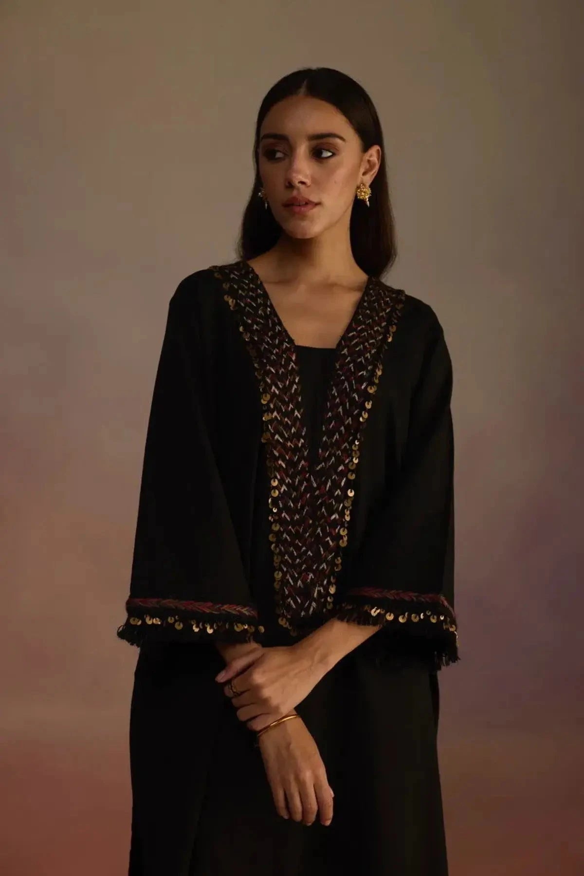 Black Neroli Kurta Set - Pallodstore