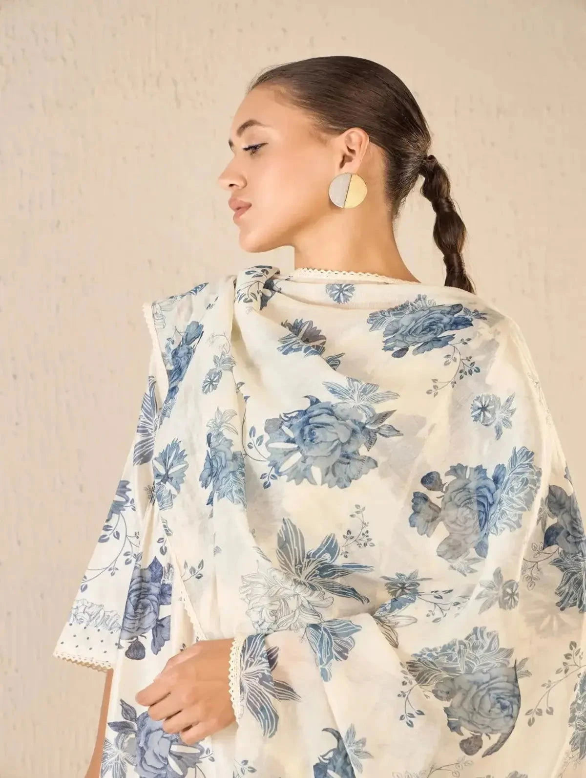 Blue Floral Fantasy Choga Set - Pallodstore