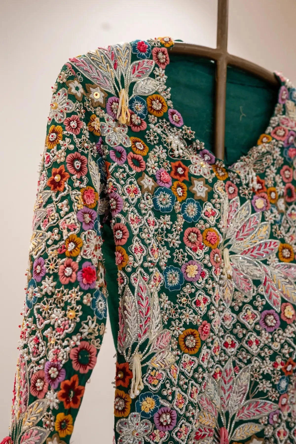 Bottle Green Long Jacket Indo Western - Pallodstore