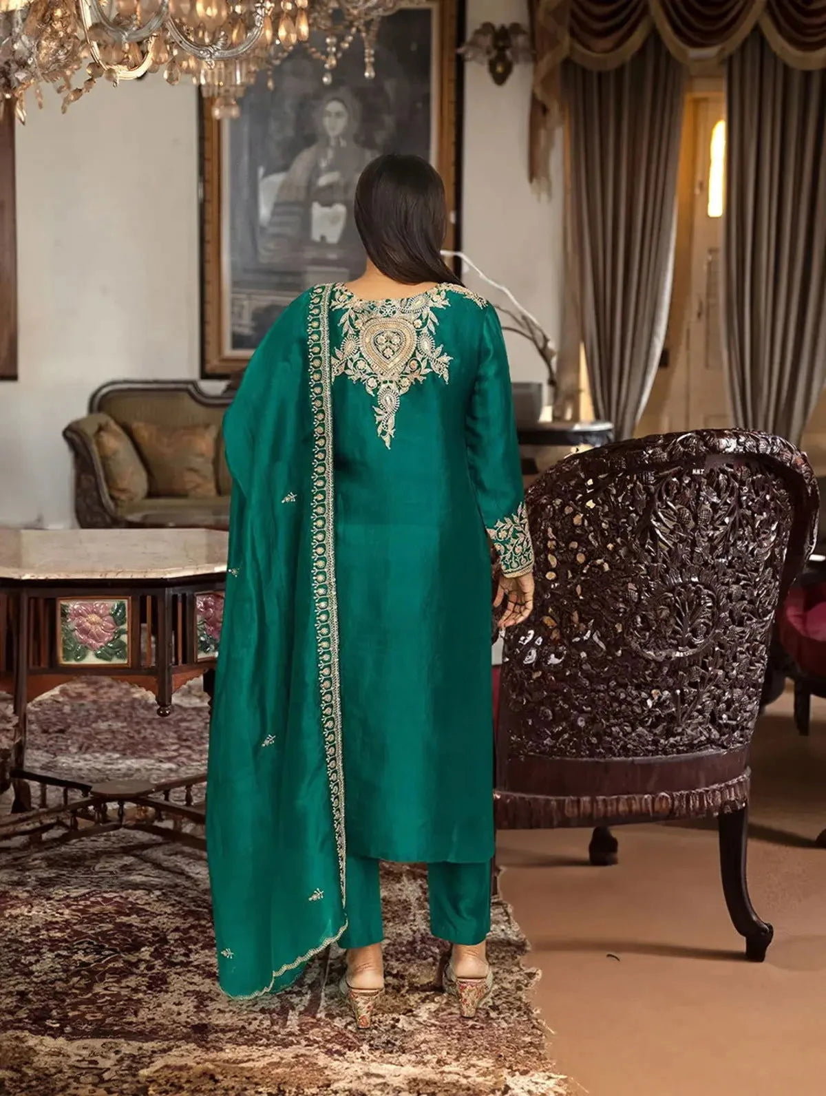 Bottle Green Straight Suit - Pallodstore