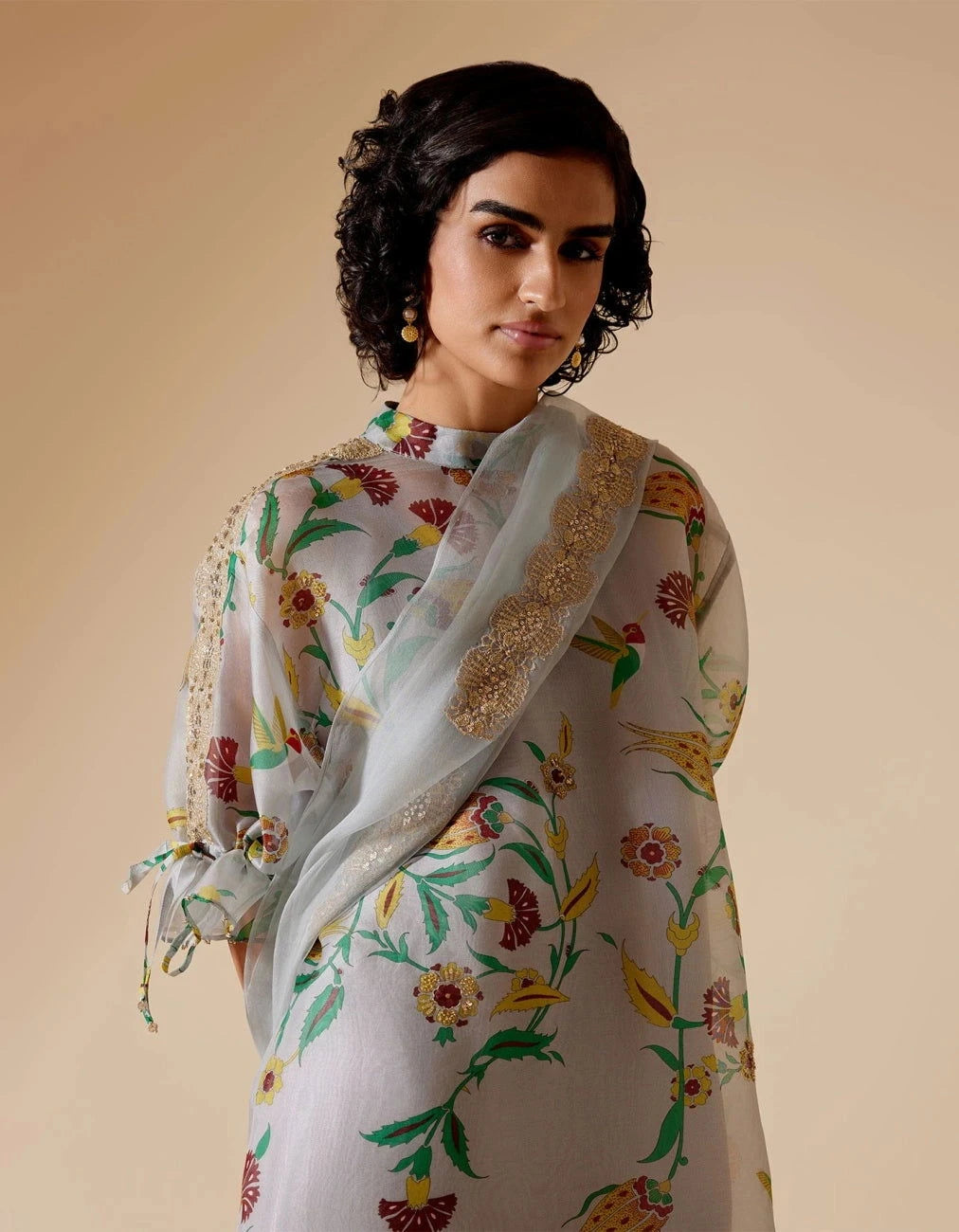 Bunka Bia Grey Printed Tunic Set - Pallodstore